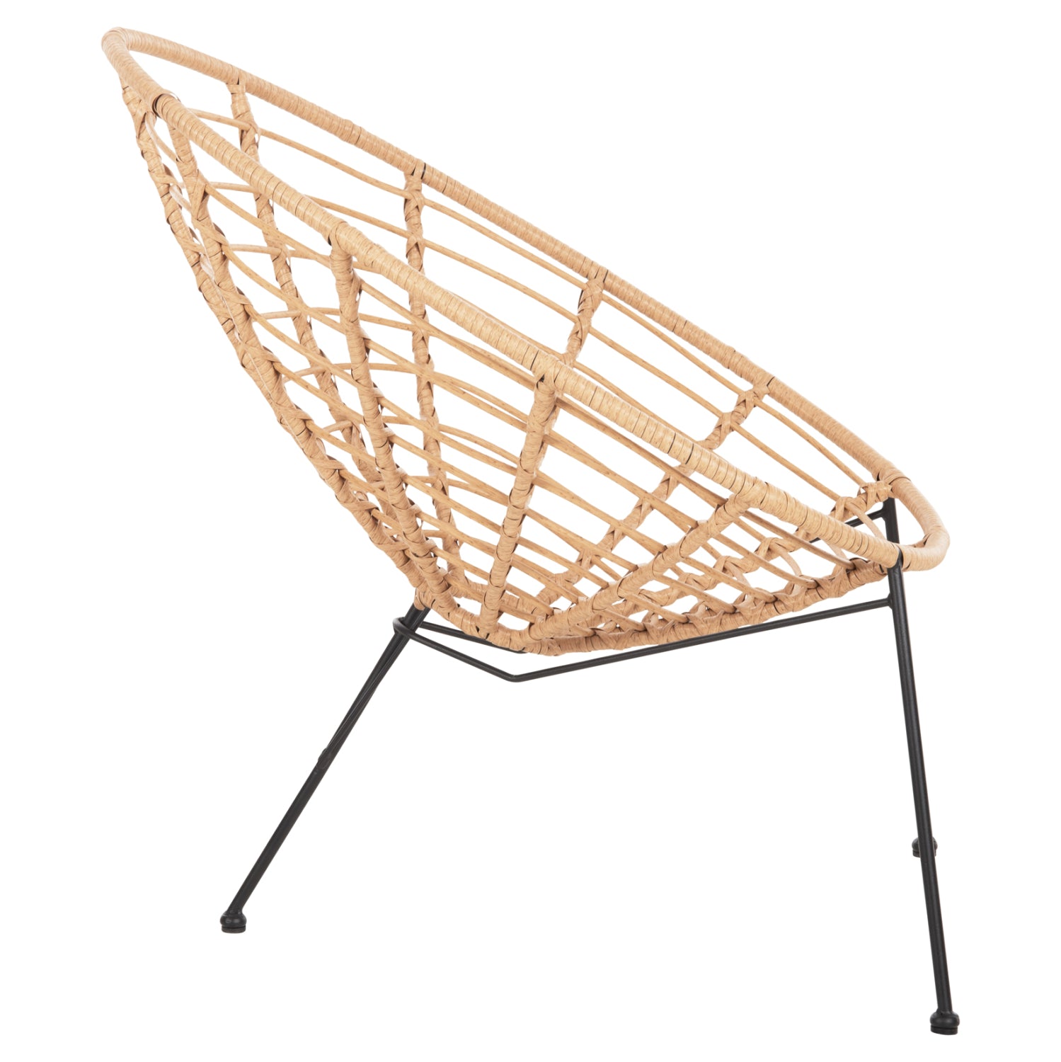 Метален стол  Аллегра , бежов 73x78x88см