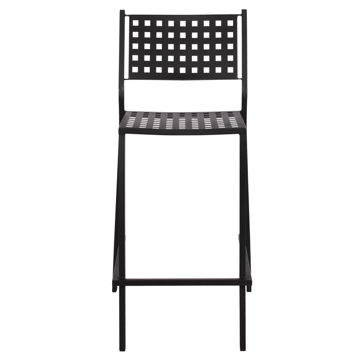 Метален бар стол Зета черен цвят 47x58x111