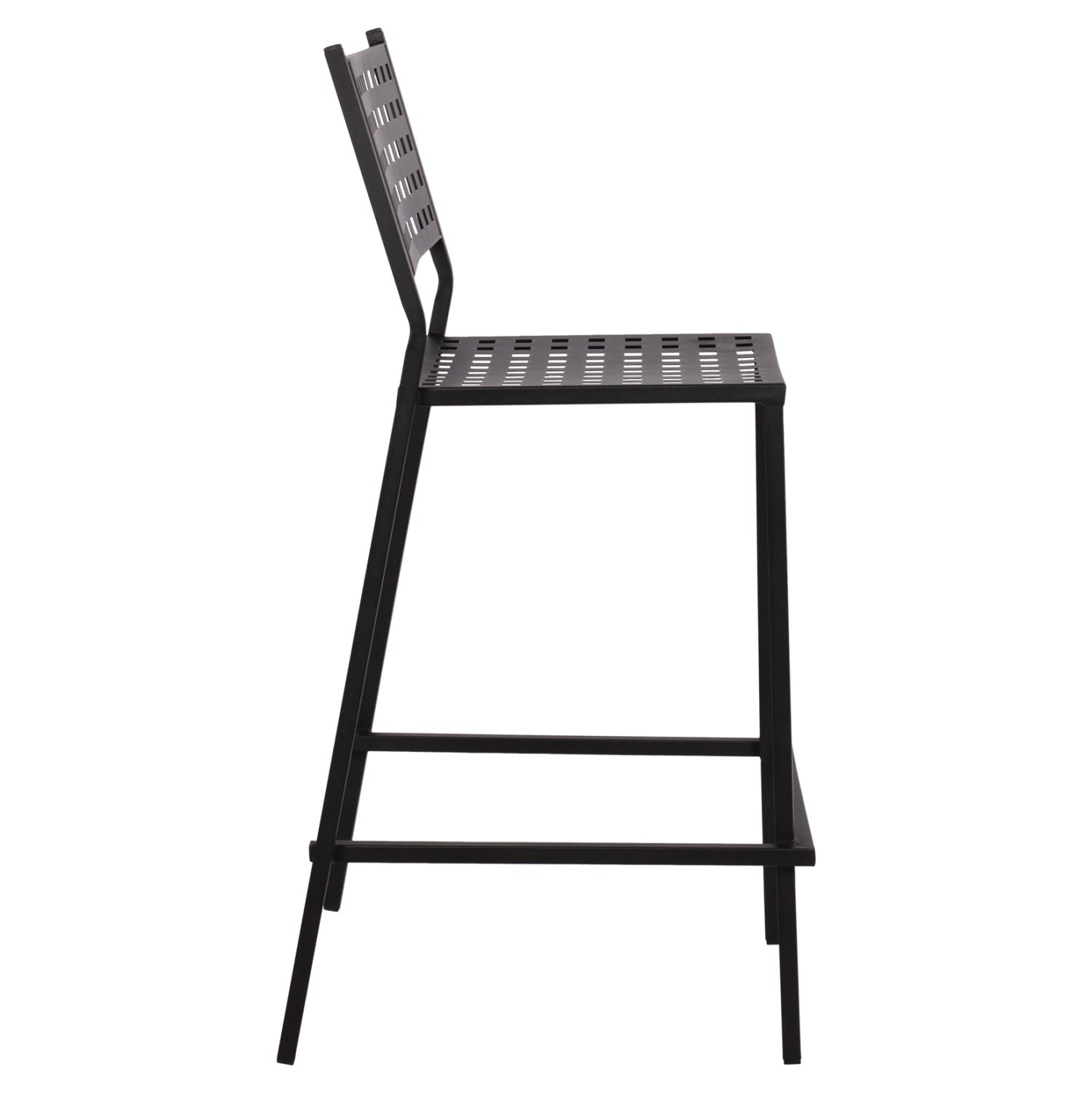 Метален бар стол Зета черен цвят 47x58x111