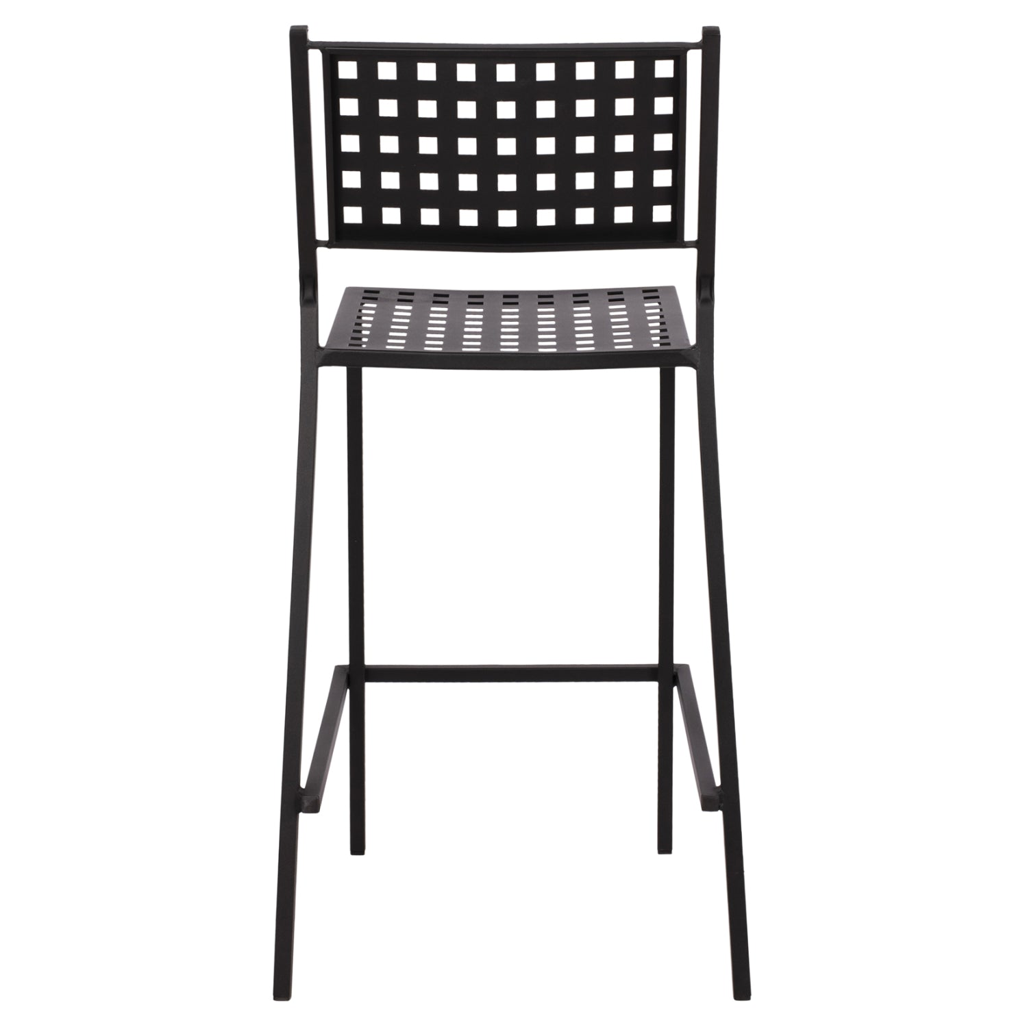 Метален бар стол Зета черен цвят 47x58x111