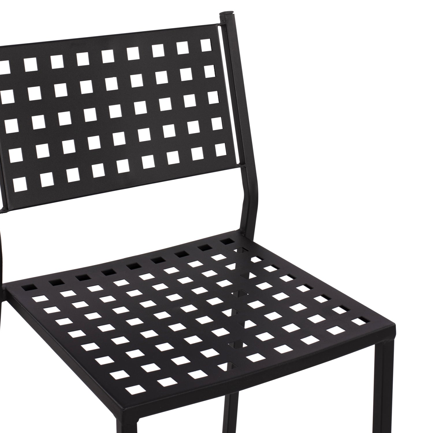 Метален бар стол Зета черен цвят 47x58x111