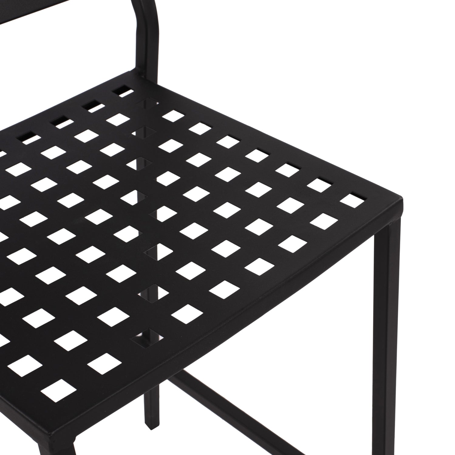 Метален бар стол Зета черен цвят 47x58x111