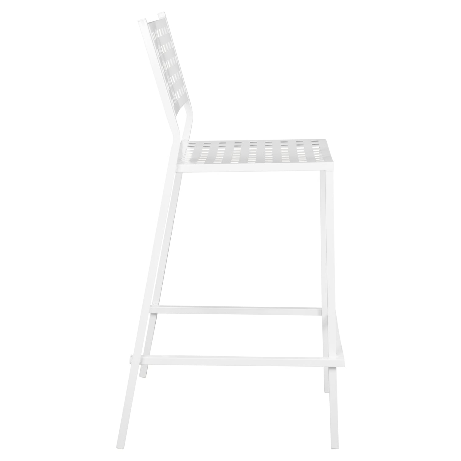 Метален бар стол Зета бял цвят 47x58x111