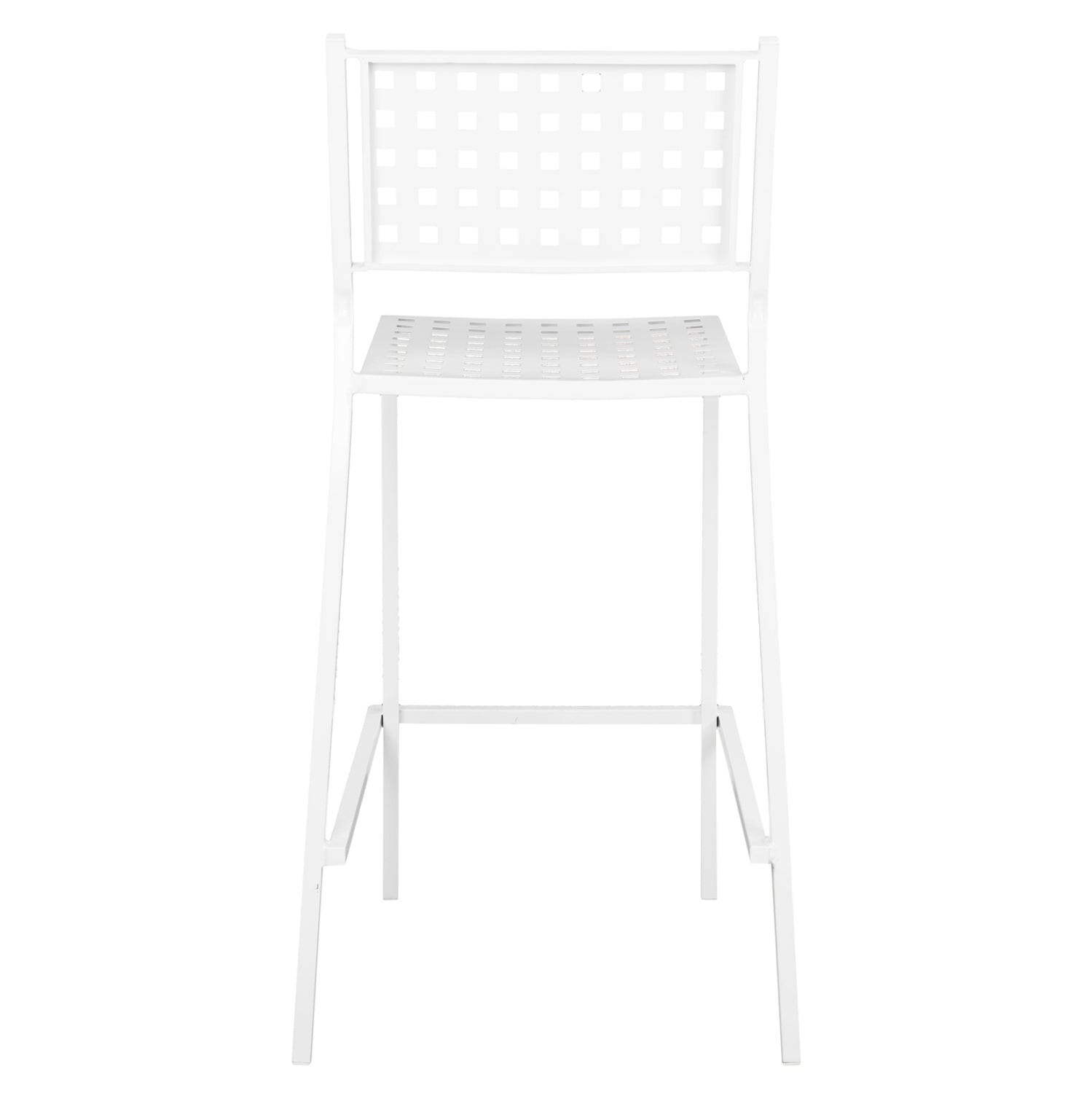 Метален бар стол Зета бял цвят 47x58x111