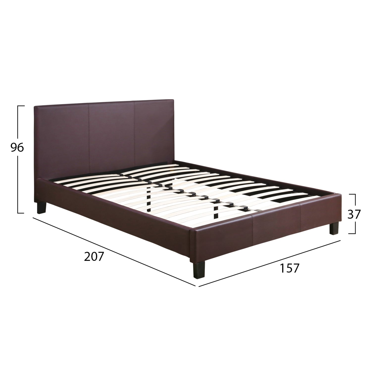Легло   BECCA 150x200см  кафяв цвят
