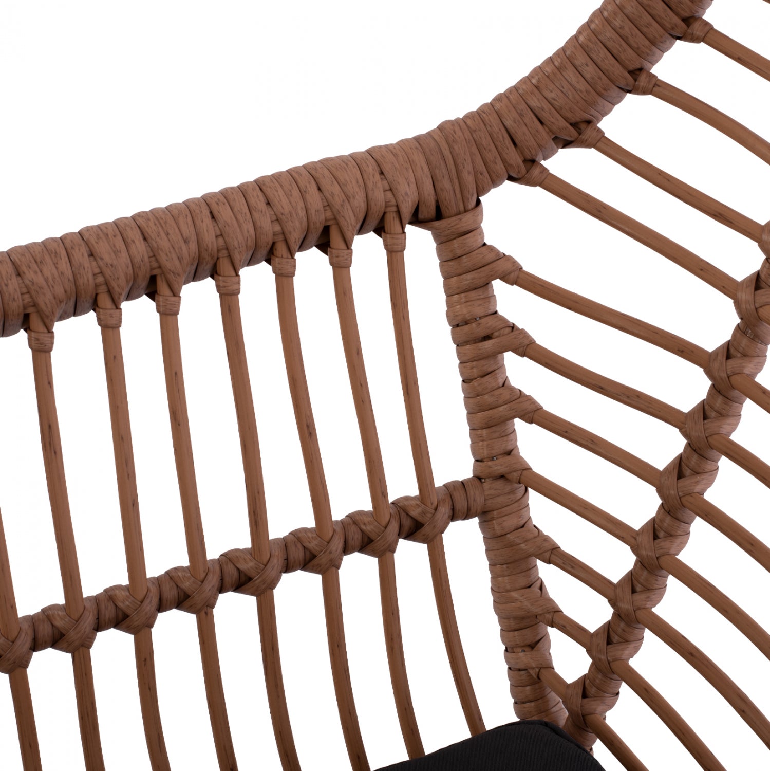 Комплект Алегра цвят кафяв-черен диван с 2 кресла и маса 95/55/55см