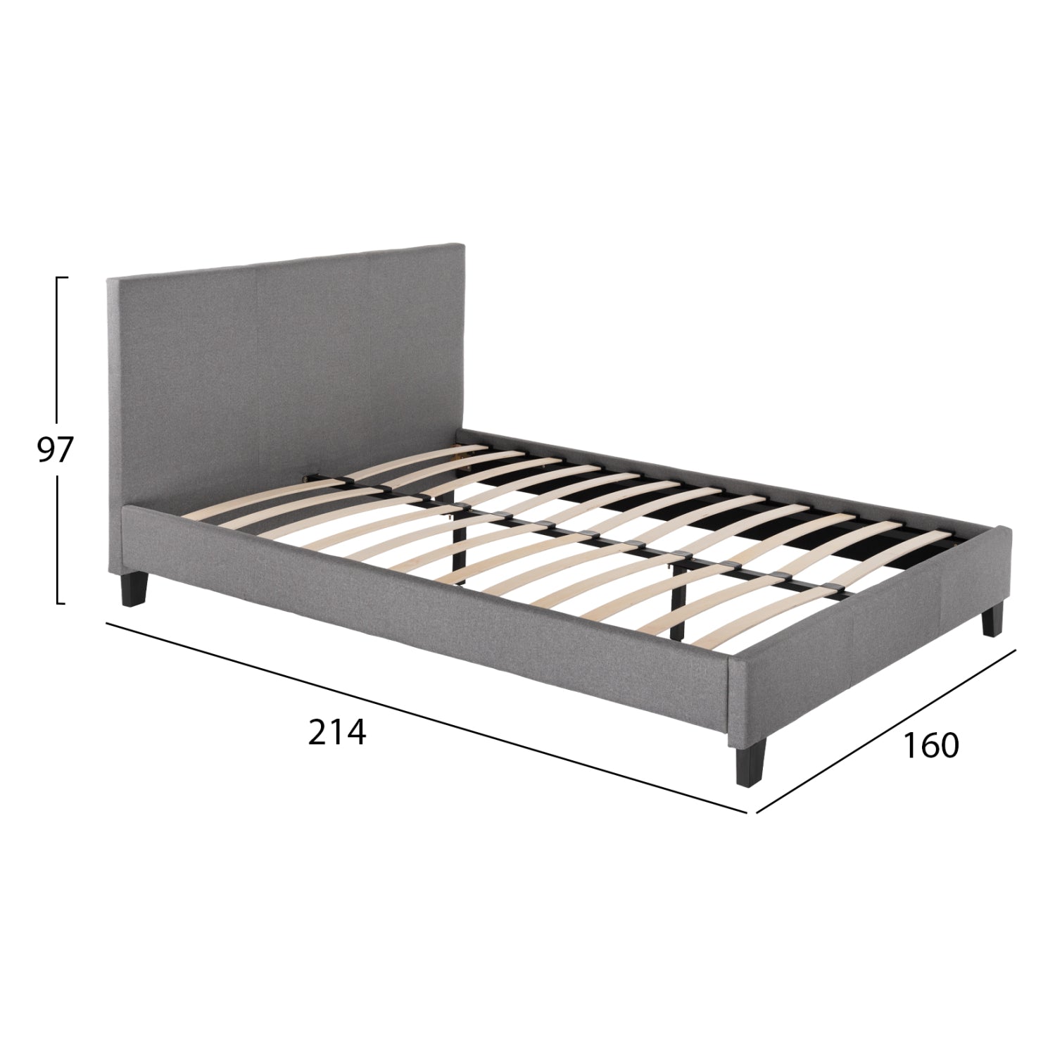 Легло Беки  сив цвят  150x200 см