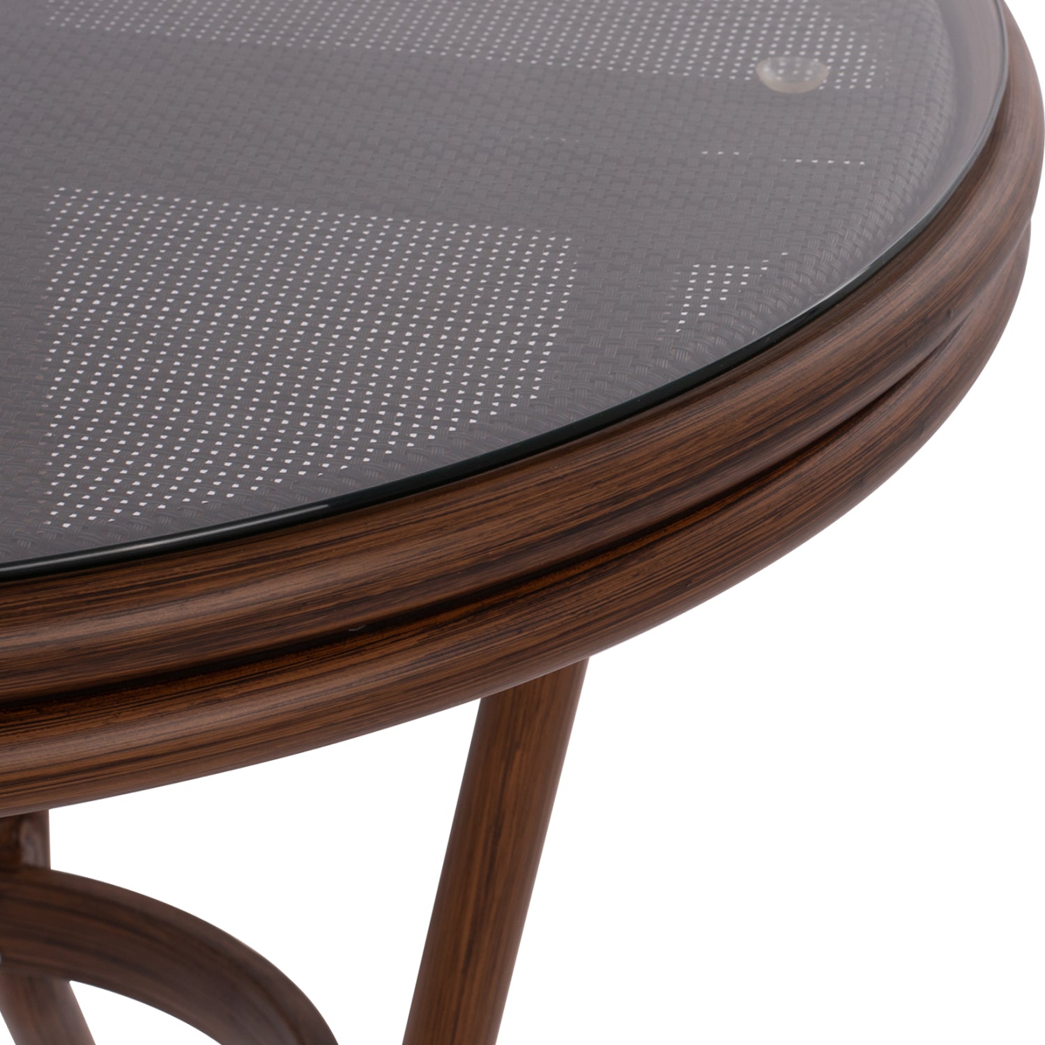 Маса Бамбо 70/70см алуминиева кафяв цвят