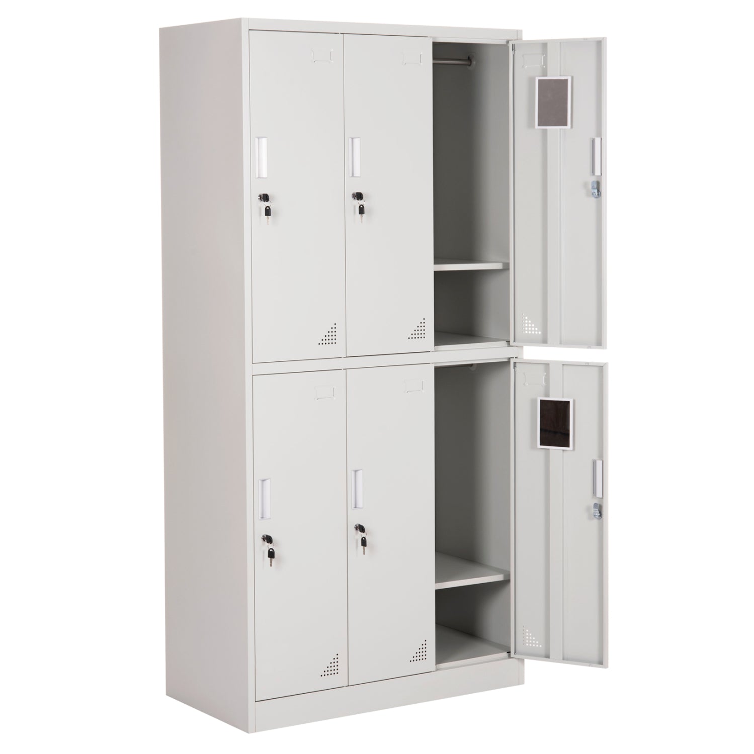 Метален шкаф   BRAILA сив цвят 90x45x185 см