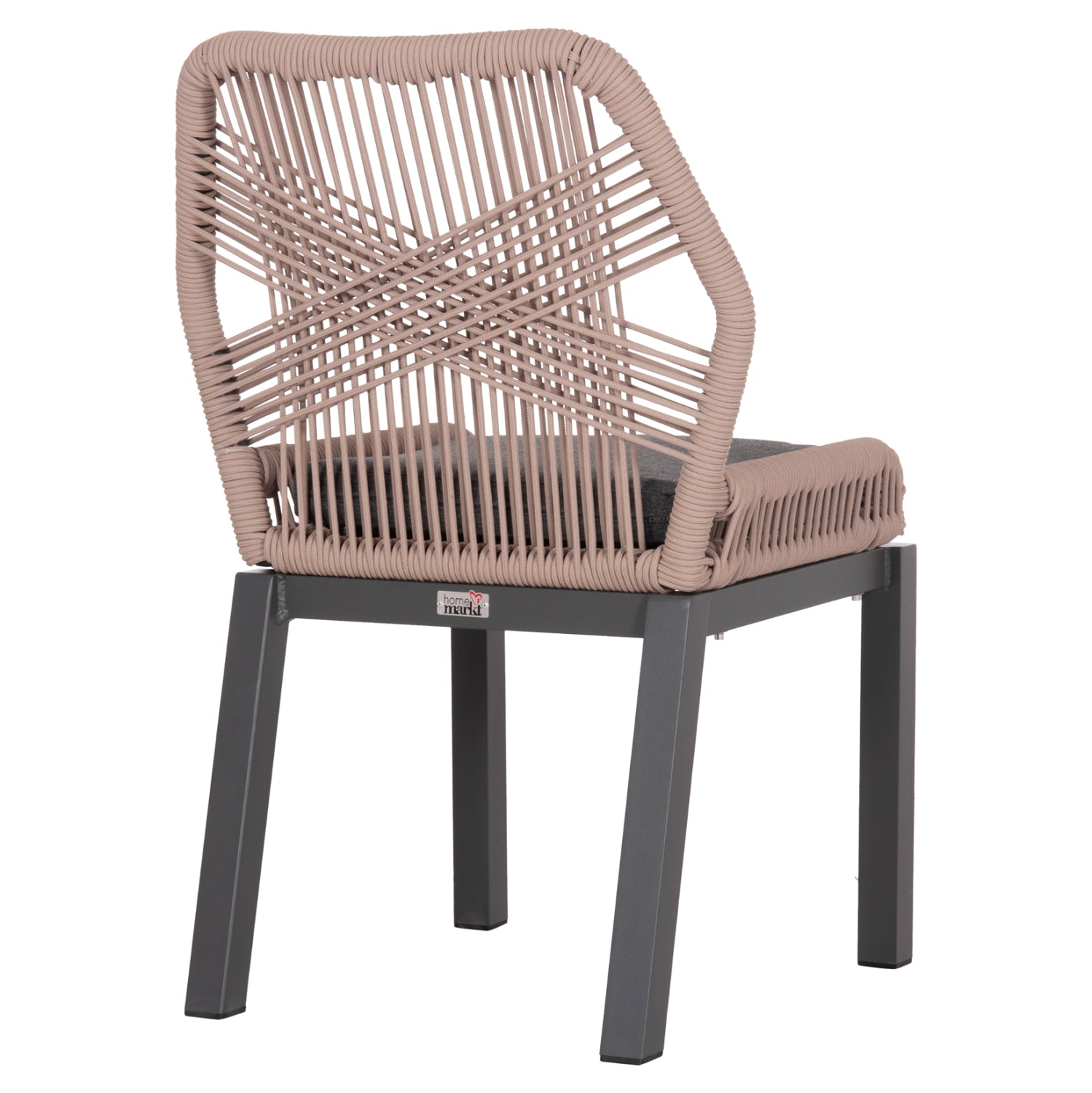 Стол Хауърд цвят тъмно сив-бежов 55,5x60x84,5