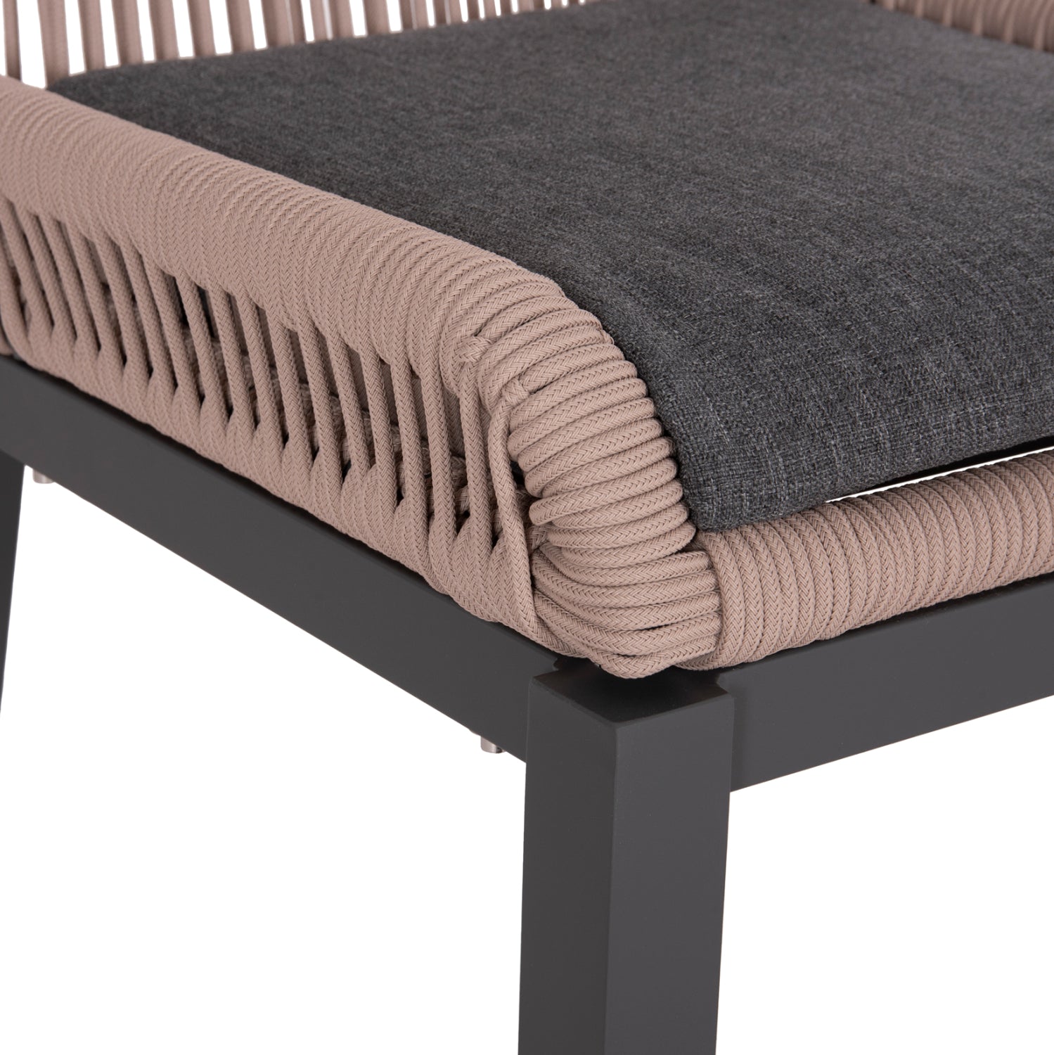 Стол Хауърд цвят тъмно сив-бежов 55,5x60x84,5