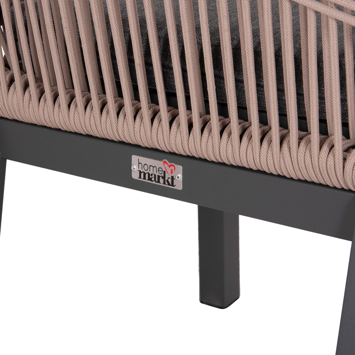 Стол Хауърд цвят тъмно сив-бежов 55,5x60x84,5