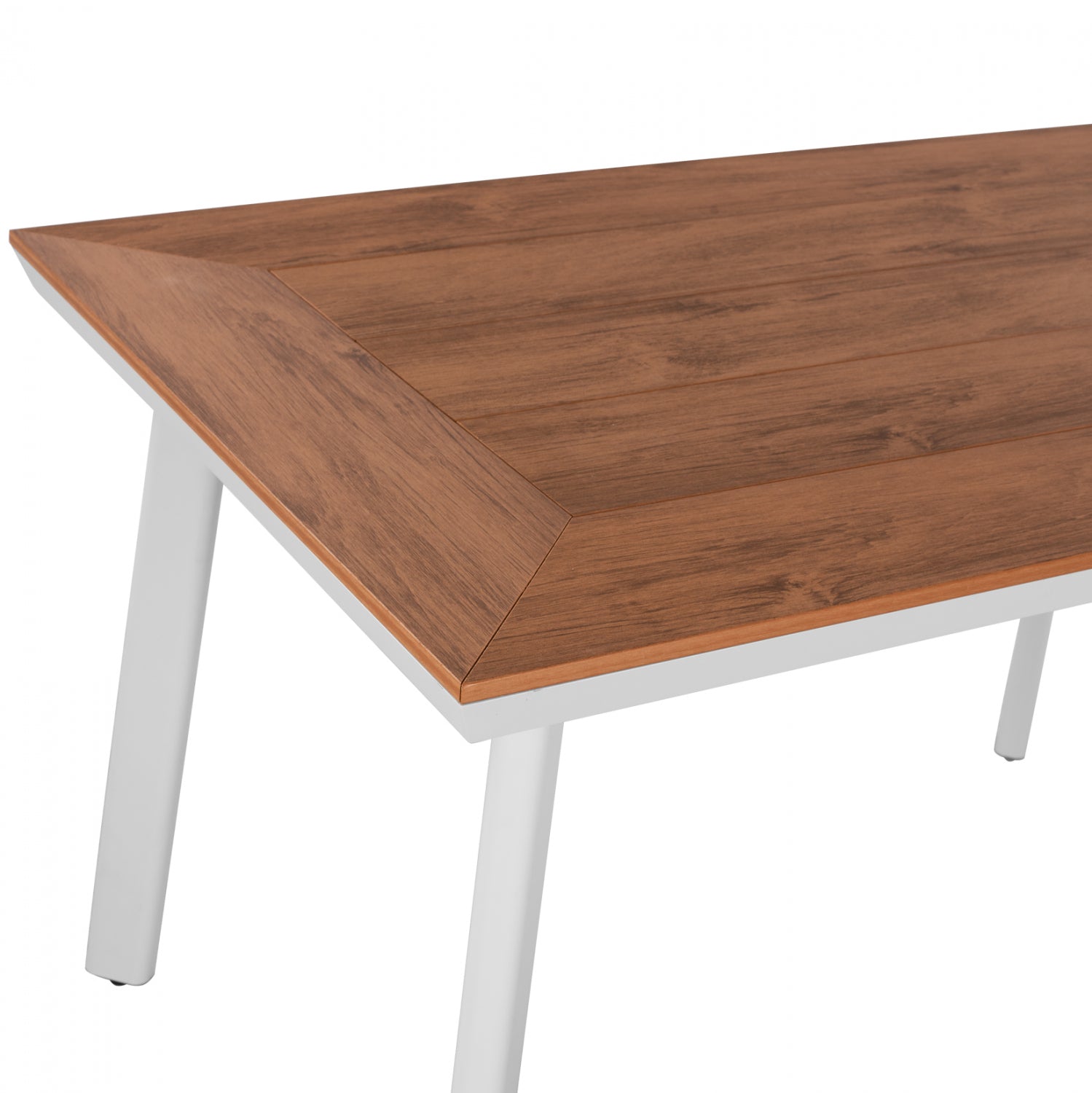 Алуминиева маса Taber с Polywood бял цвят 120x80x72.5см