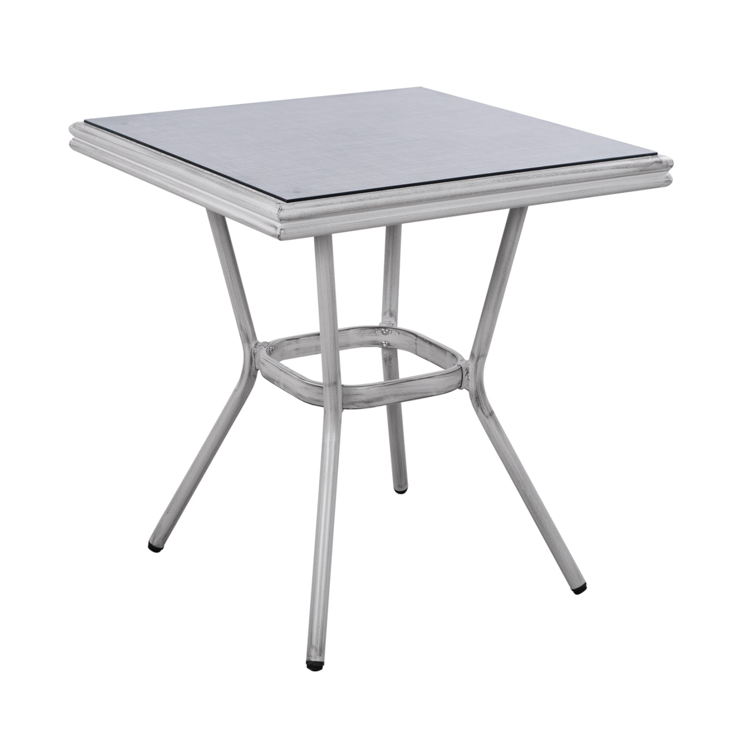 Градинска маса HARLOW 70x70 -алуминиева бял цвят
