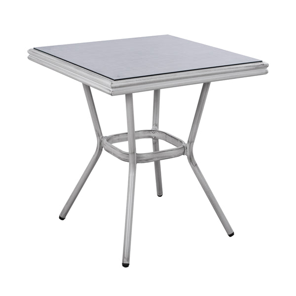 Градинска маса HARLOW 70x70 -алуминиева бял цвят