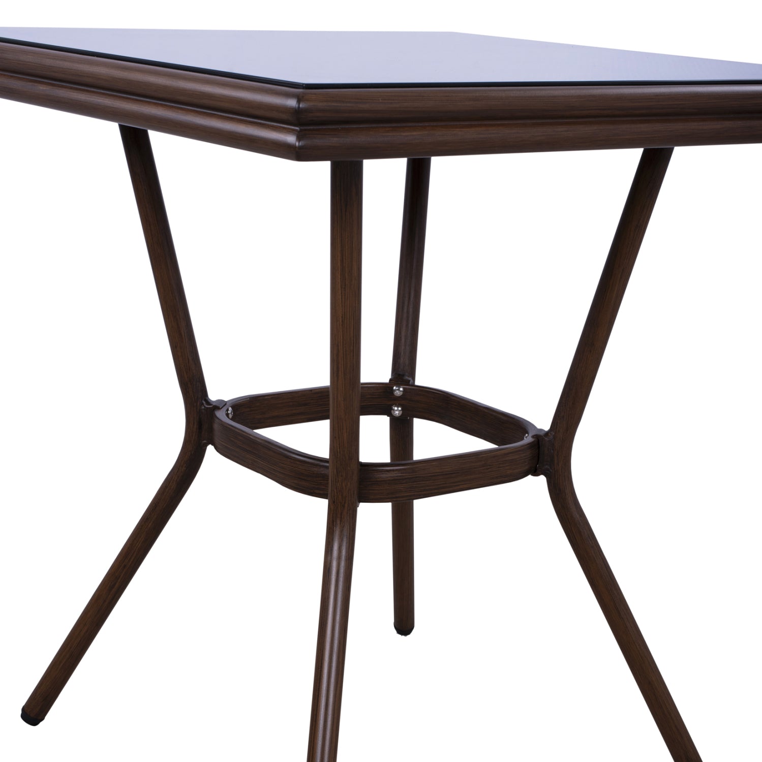 Градинска маса Харлоу 70x70 алуминиева-кафява