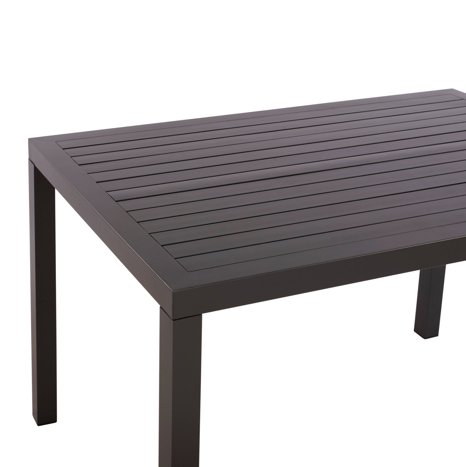 Алуминиева маса SAHIRA в цвят въглен 140x80x75.5h см.