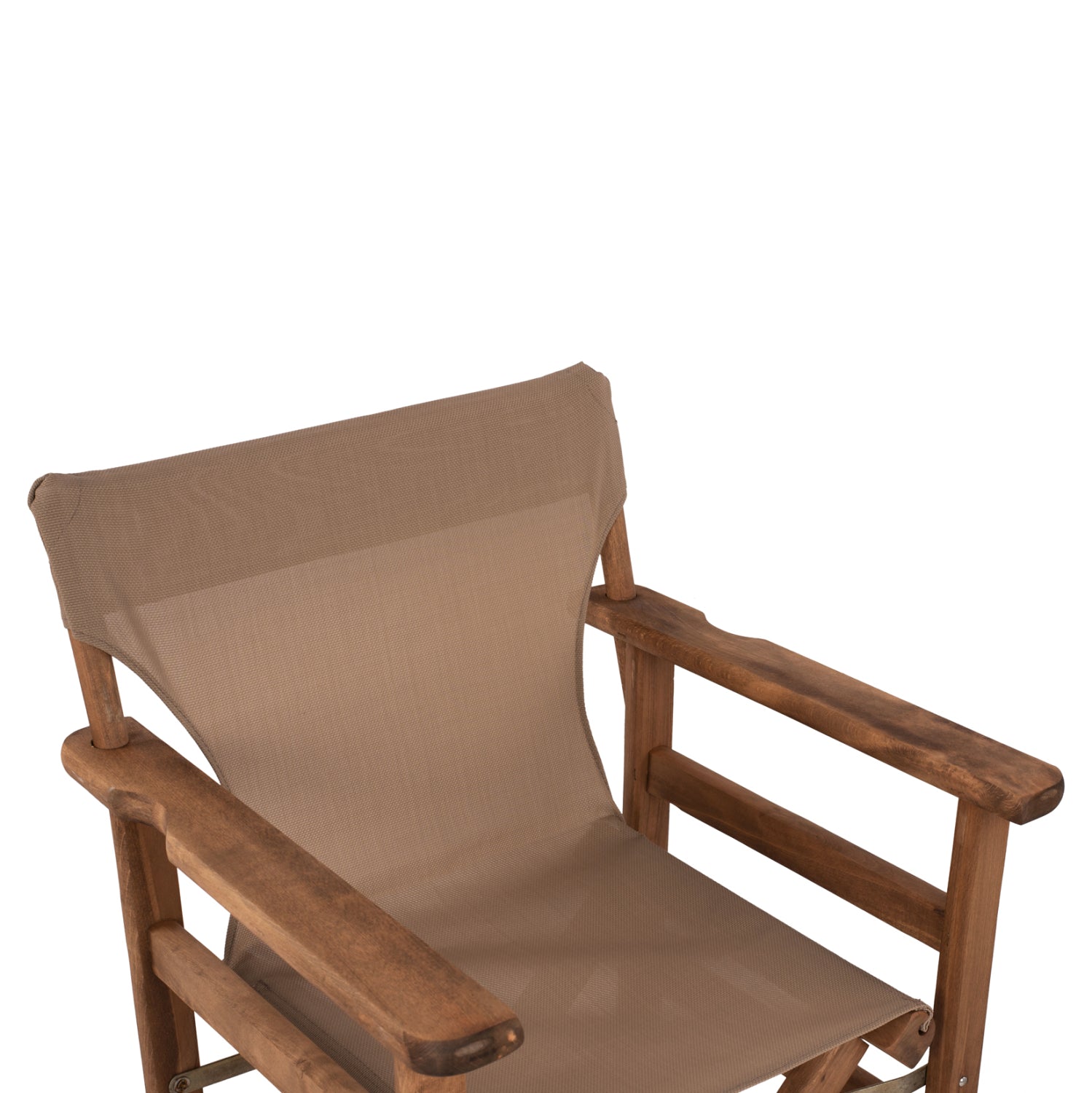 Режисьорски стол ЛЕМНОС орех с текстил мока КГ10368.04