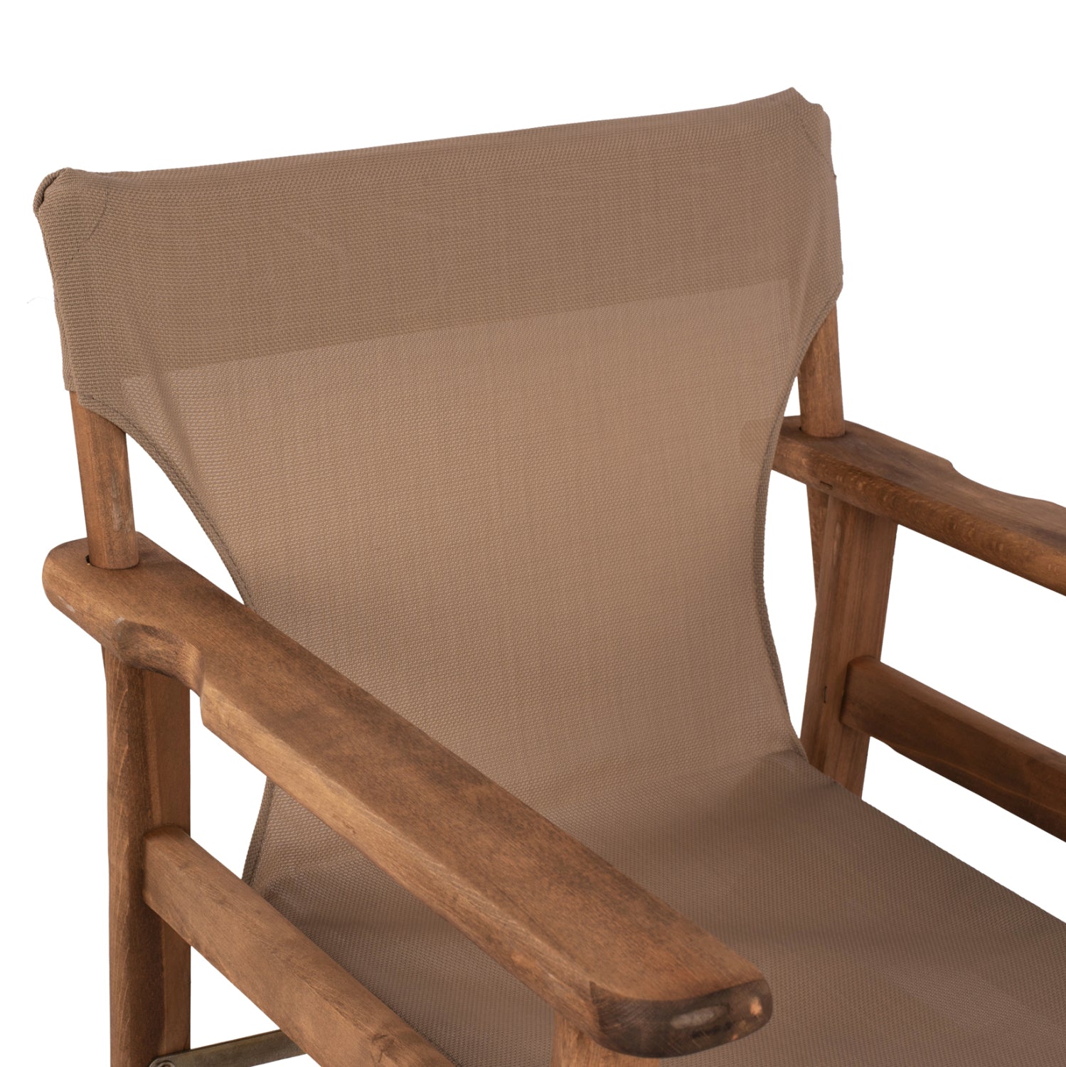 Режисьорски стол ЛЕМНОС орех с текстил мока КГ10368.04