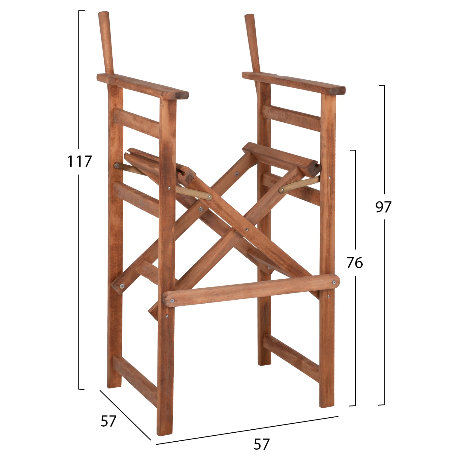 Рамка за бар стол LIMNOS КГ10374 цвят орех-крем  57x57x117