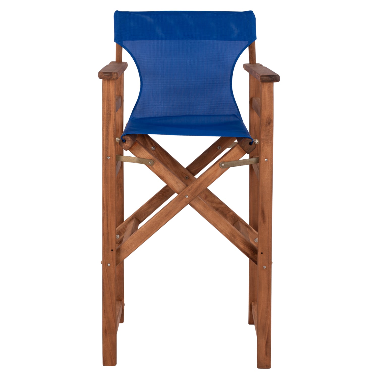 Режисьорски стол  LAKE орех /син  текстил КГ10374.01 / 58x58x118