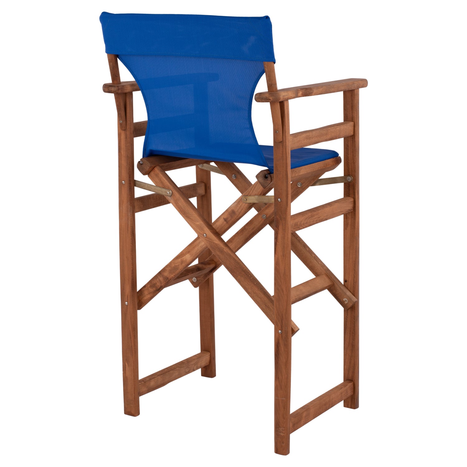 Режисьорски стол  LAKE орех /син  текстил КГ10374.01 / 58x58x118