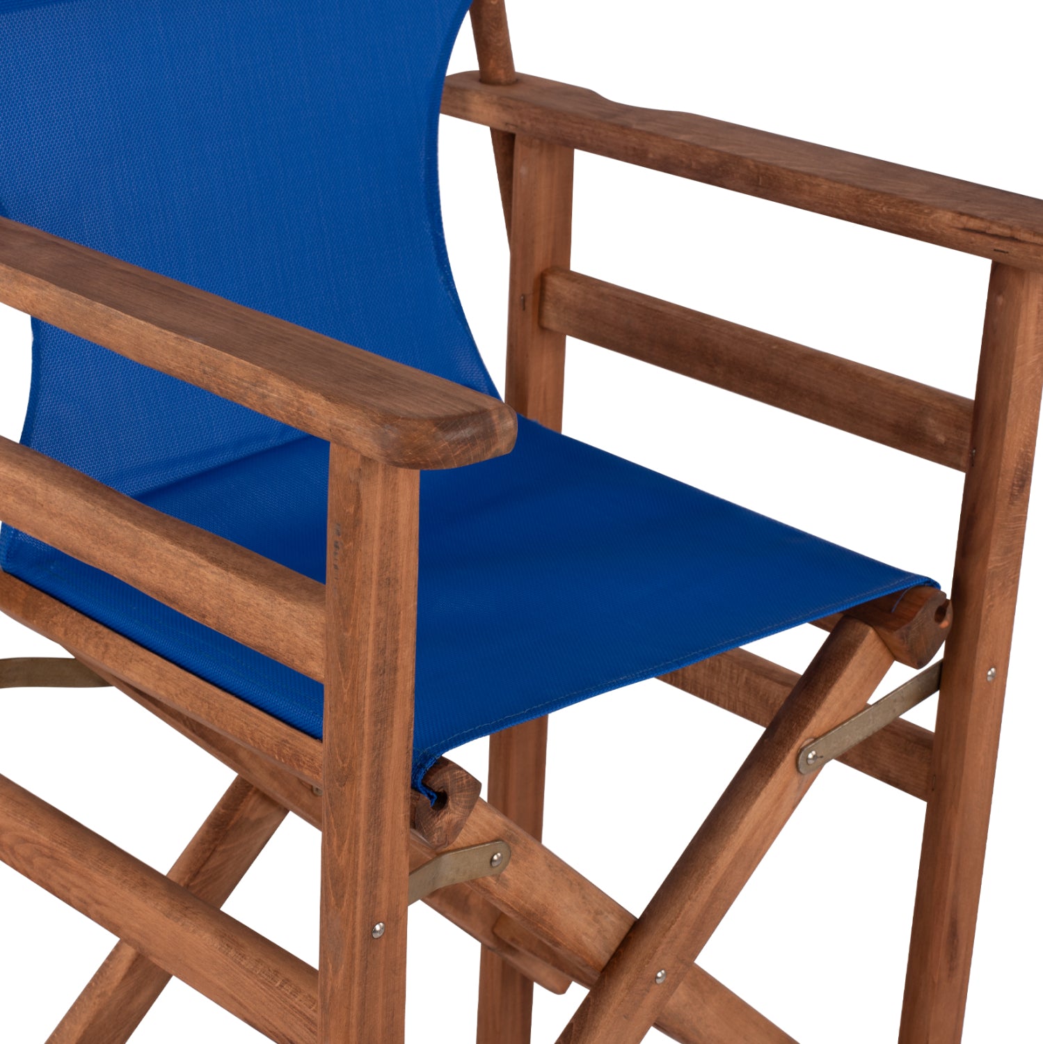 Режисьорски стол  LAKE орех /син  текстил КГ10374.01 / 58x58x118