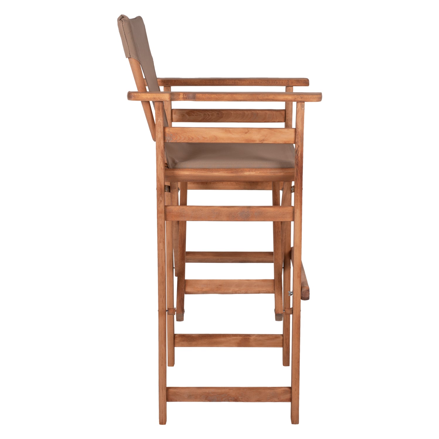 Режисьорски бар стол Lake орех/текстил мока КГ10374.04 58x58x118Yсм.