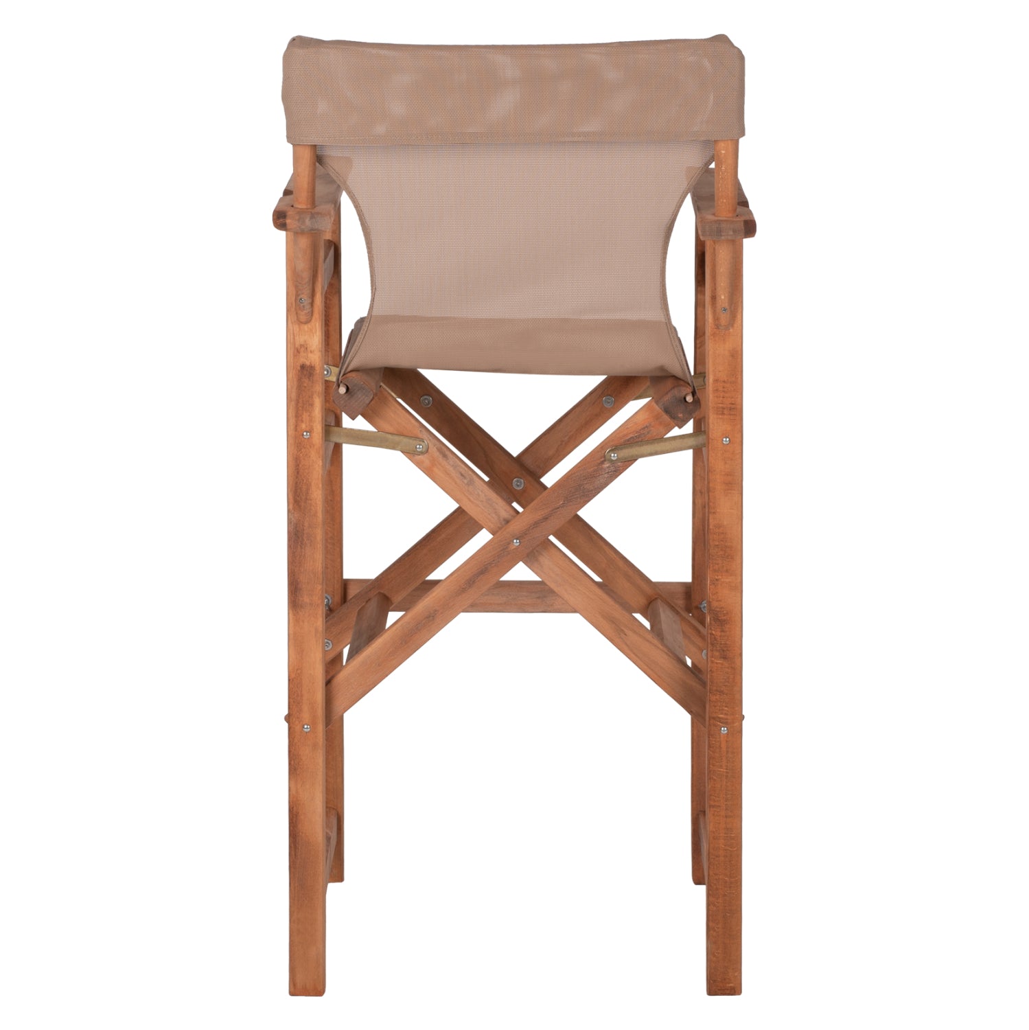 Режисьорски бар стол Lake орех/текстил мока КГ10374.04 58x58x118Yсм.