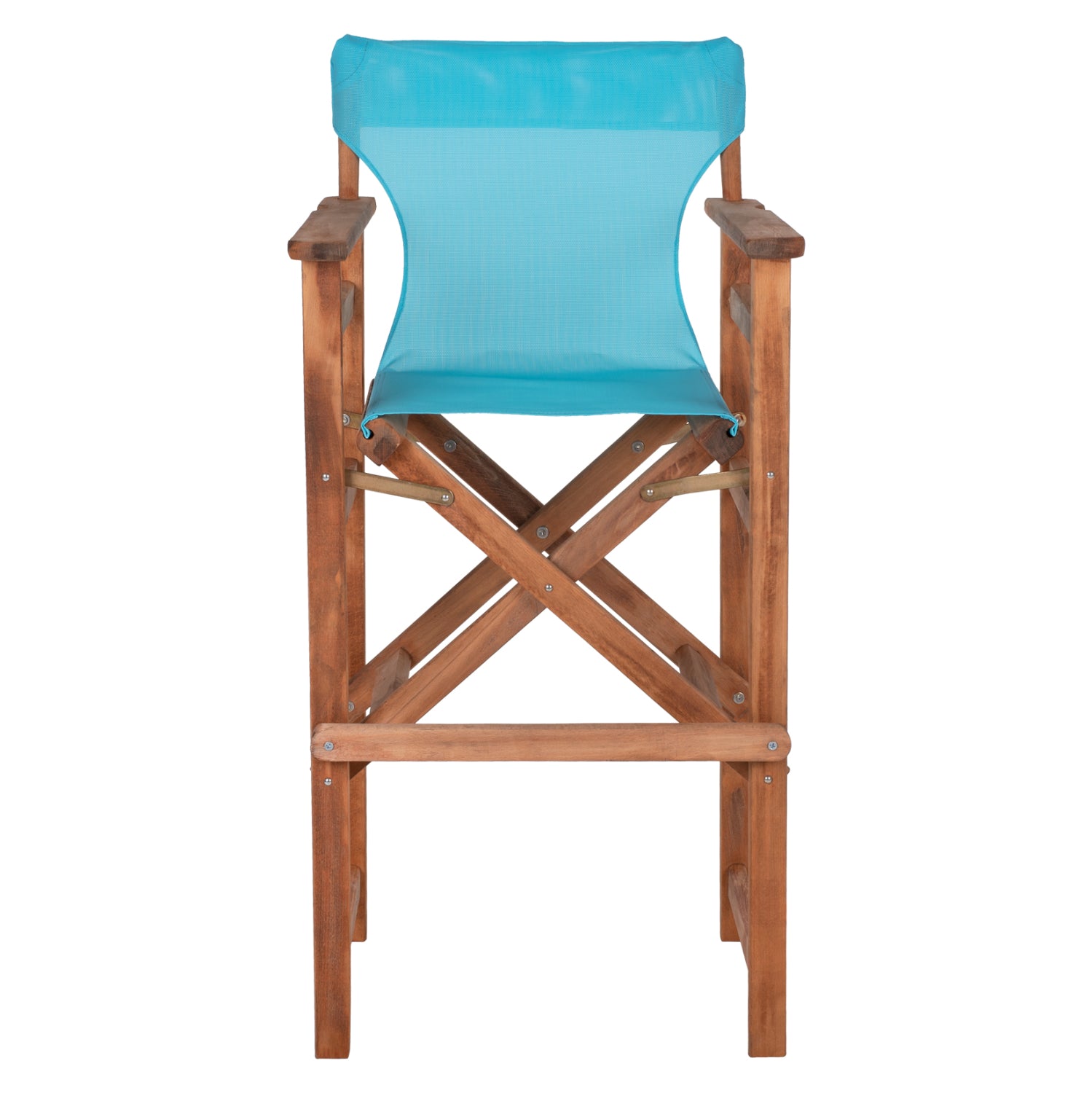 Режисьорски стол  LAKE орех /син текстилКГ10374.08 58x58x118см.