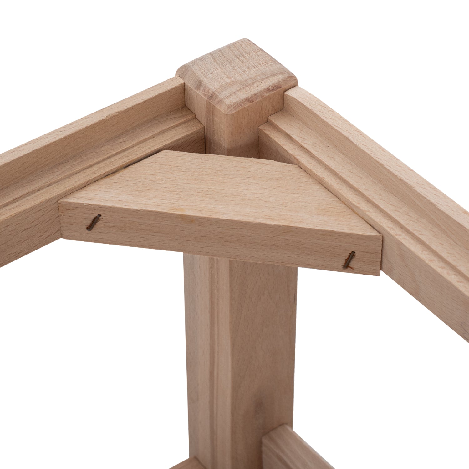 Дървена основа за бар стол небоядисана букова рамка 35.5x35.5x78 см