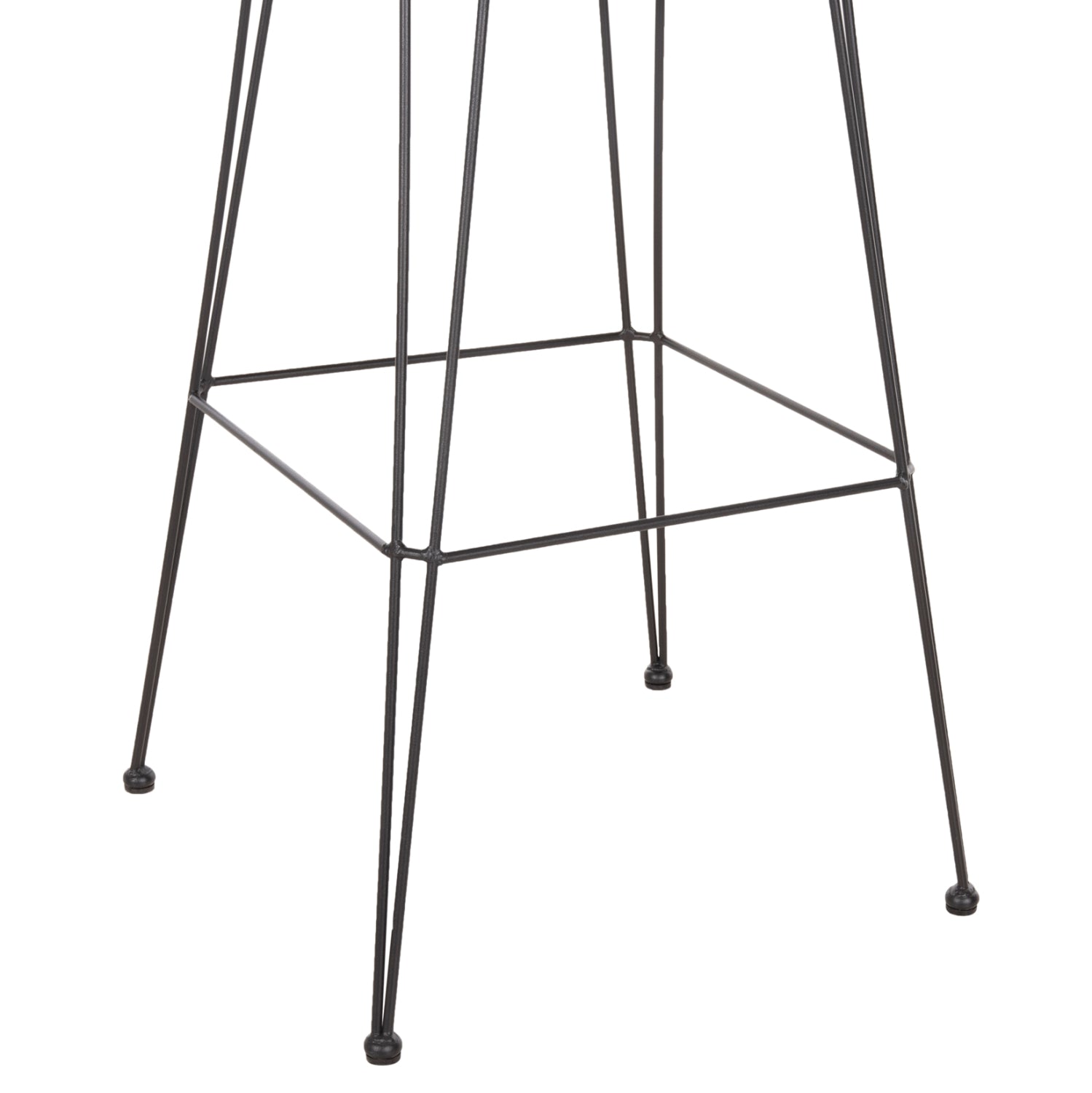 Бар стол Алегра бежов пе ратан - черен метал 54x55x108см