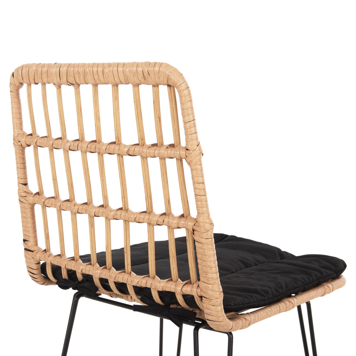 Бар стол Алегра средна височина бежово-черен цвят  50x55x103см.