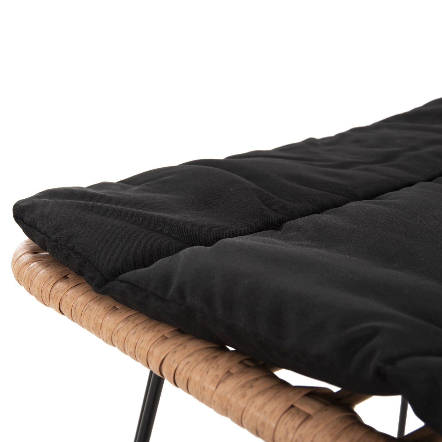 Бар стол Алегра средна височина бежово-черен цвят  50x55x103см.