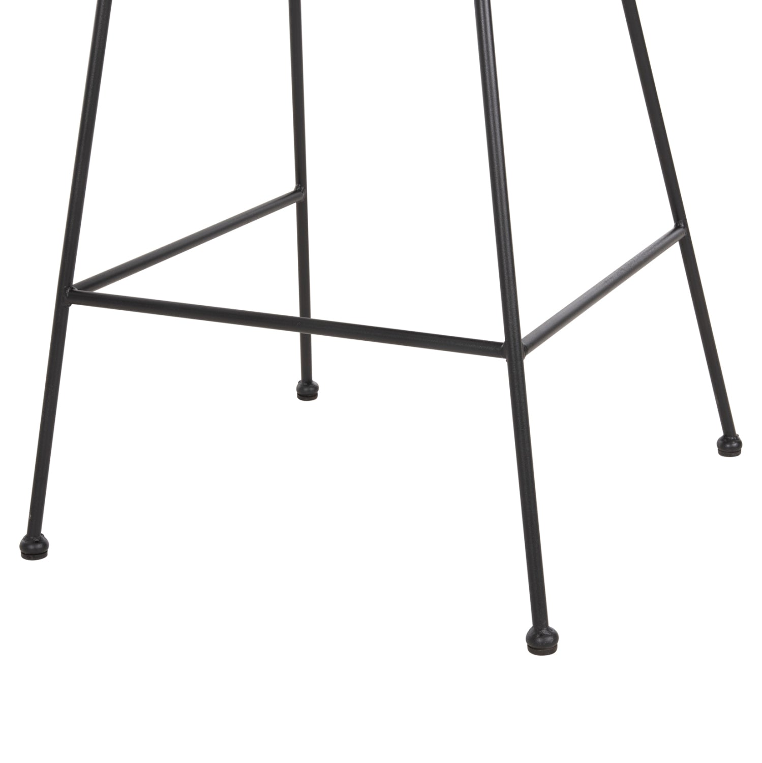 Бар стол Алегра метал / черно-бежова ракита възглавница 53x56x107см