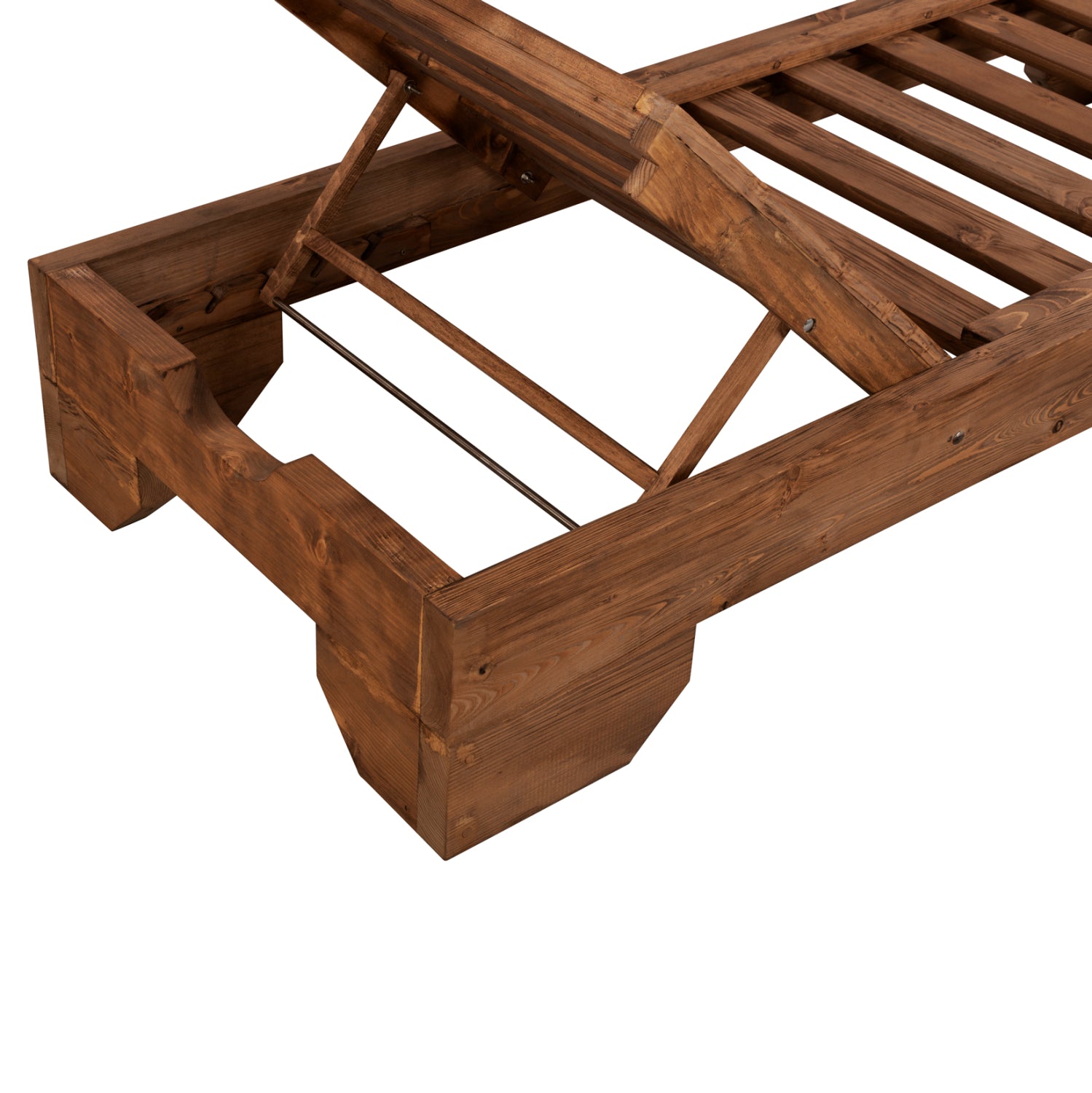 Шезлонг Македония бор  204X77.5X29 см.цвят орех