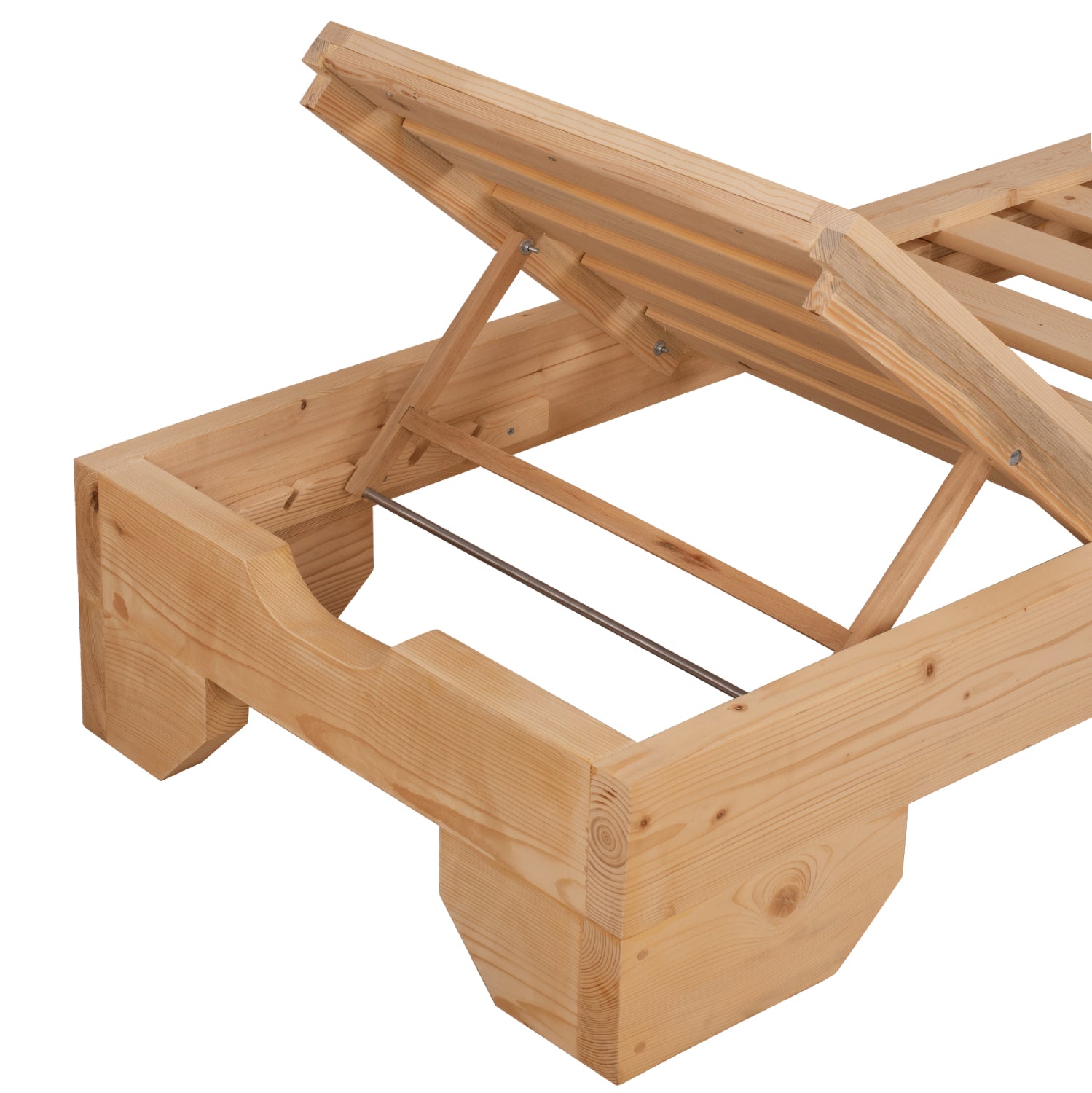 Шезлонг Македония бор , 204x77.5x29см цвят натурален