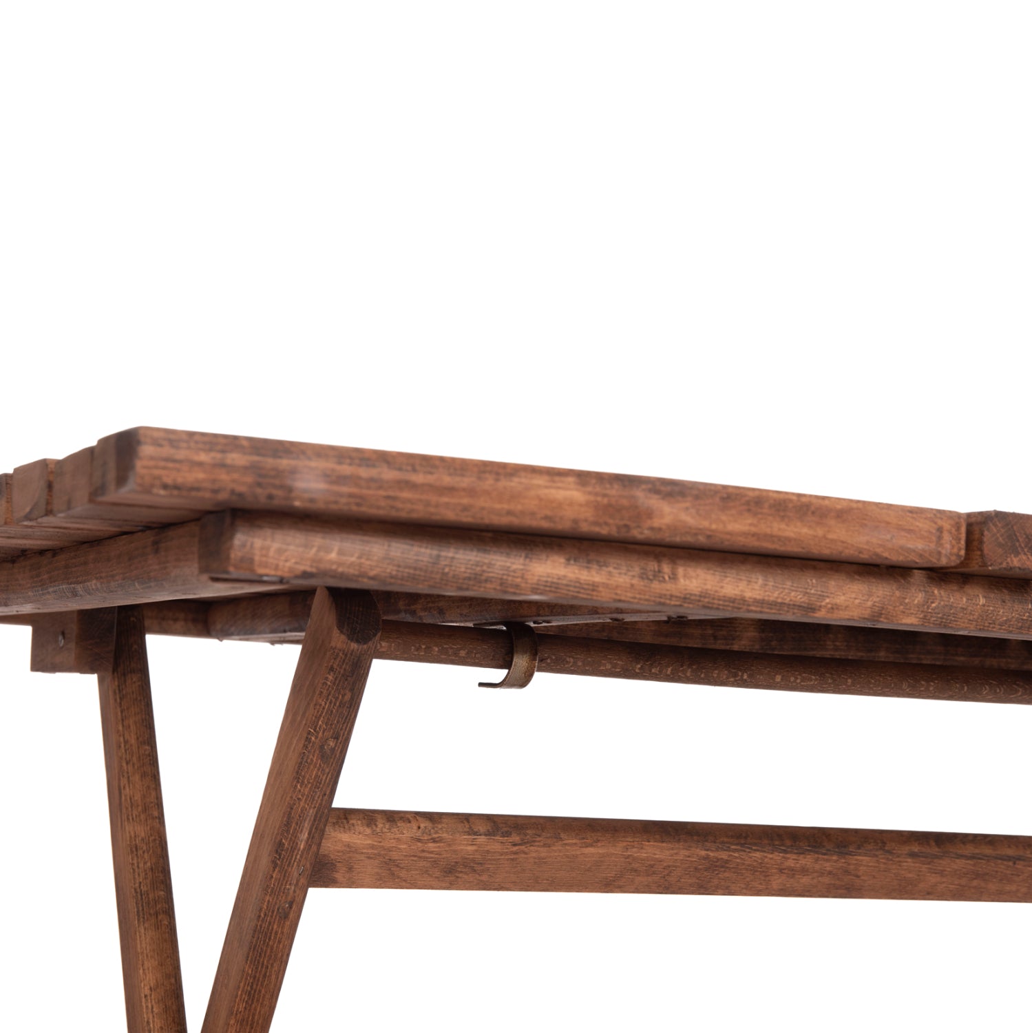 Сценична маса lemnos, масивен бук, цвят орех, 120x80x75y см