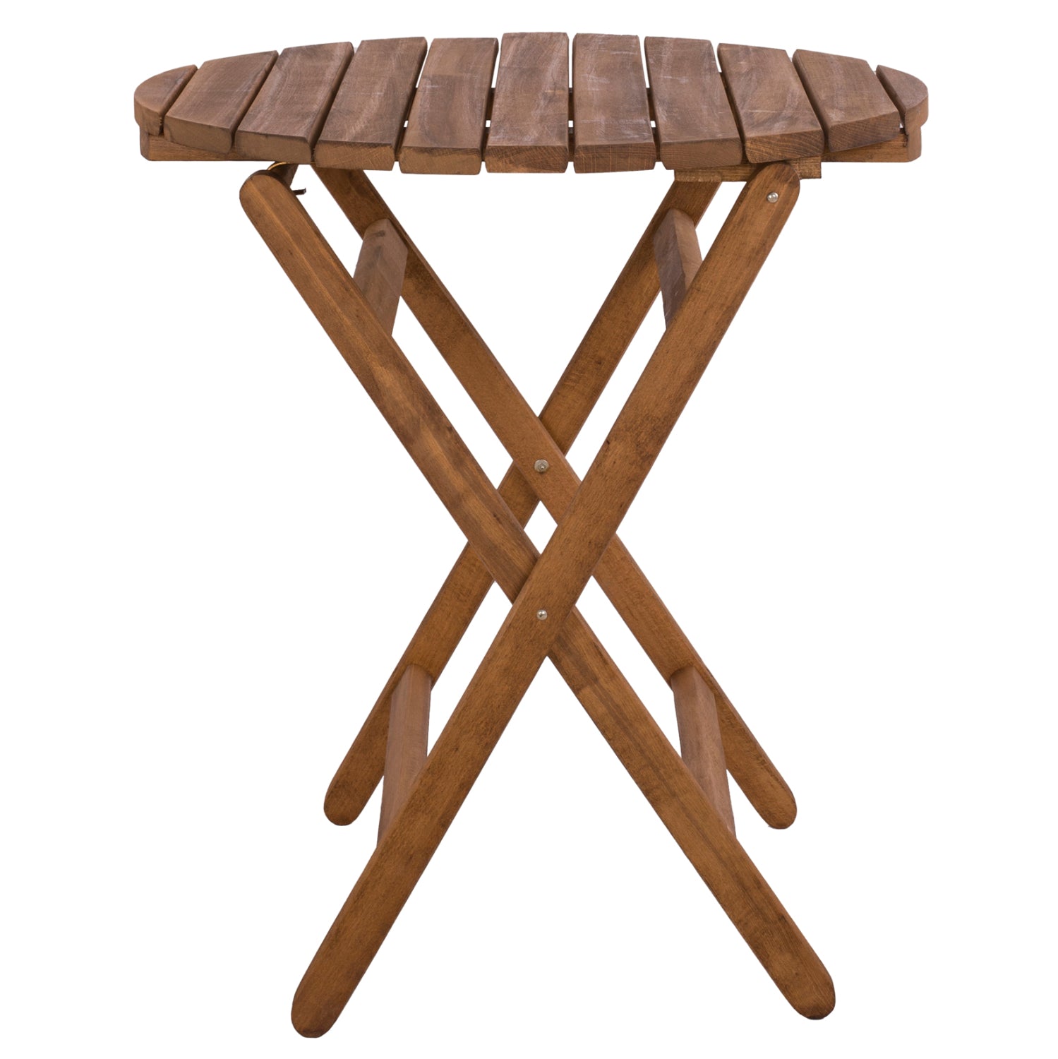 Маса Лемнос сгъваема ф70 бук -цвят орех