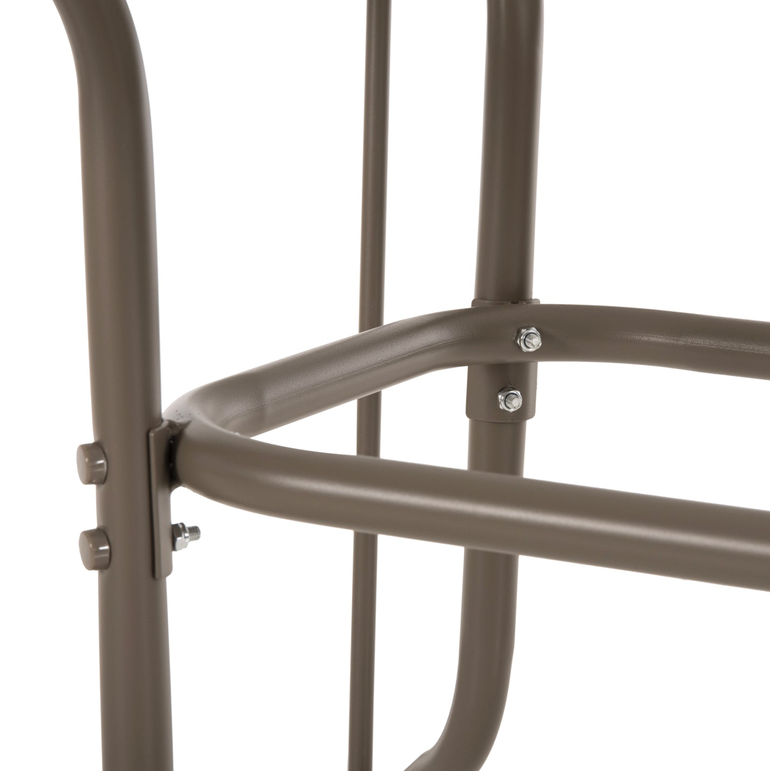 Метална маса Адам шампанско със стъклена повърхност 120x70x71см