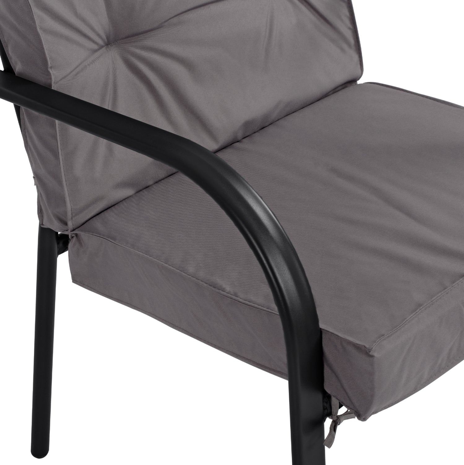 Метален стол Ендика в сив цвят с възглавница 60x71x105в см