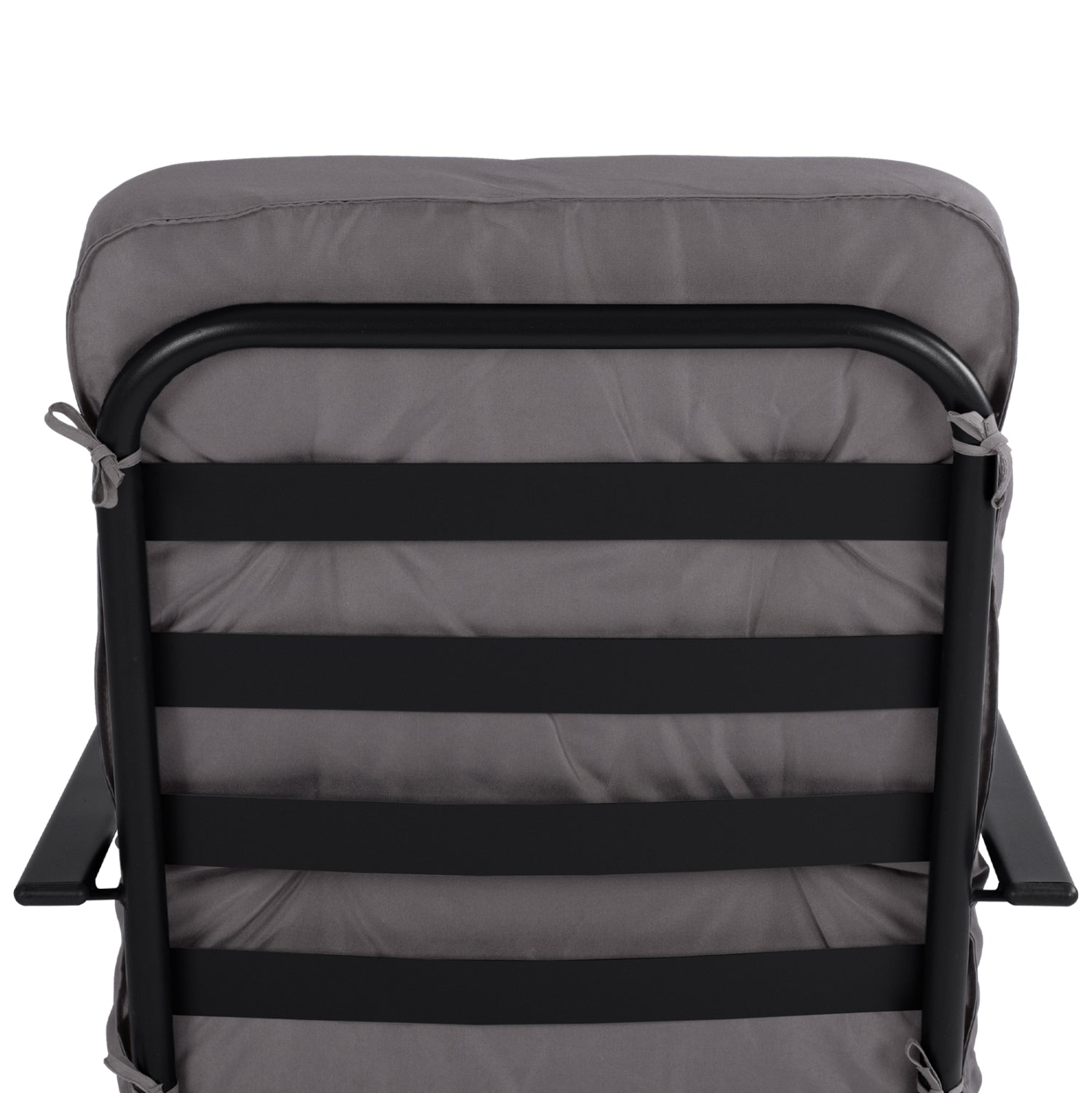 Метален стол Ендика в сив цвят с възглавница 60x71x105в см