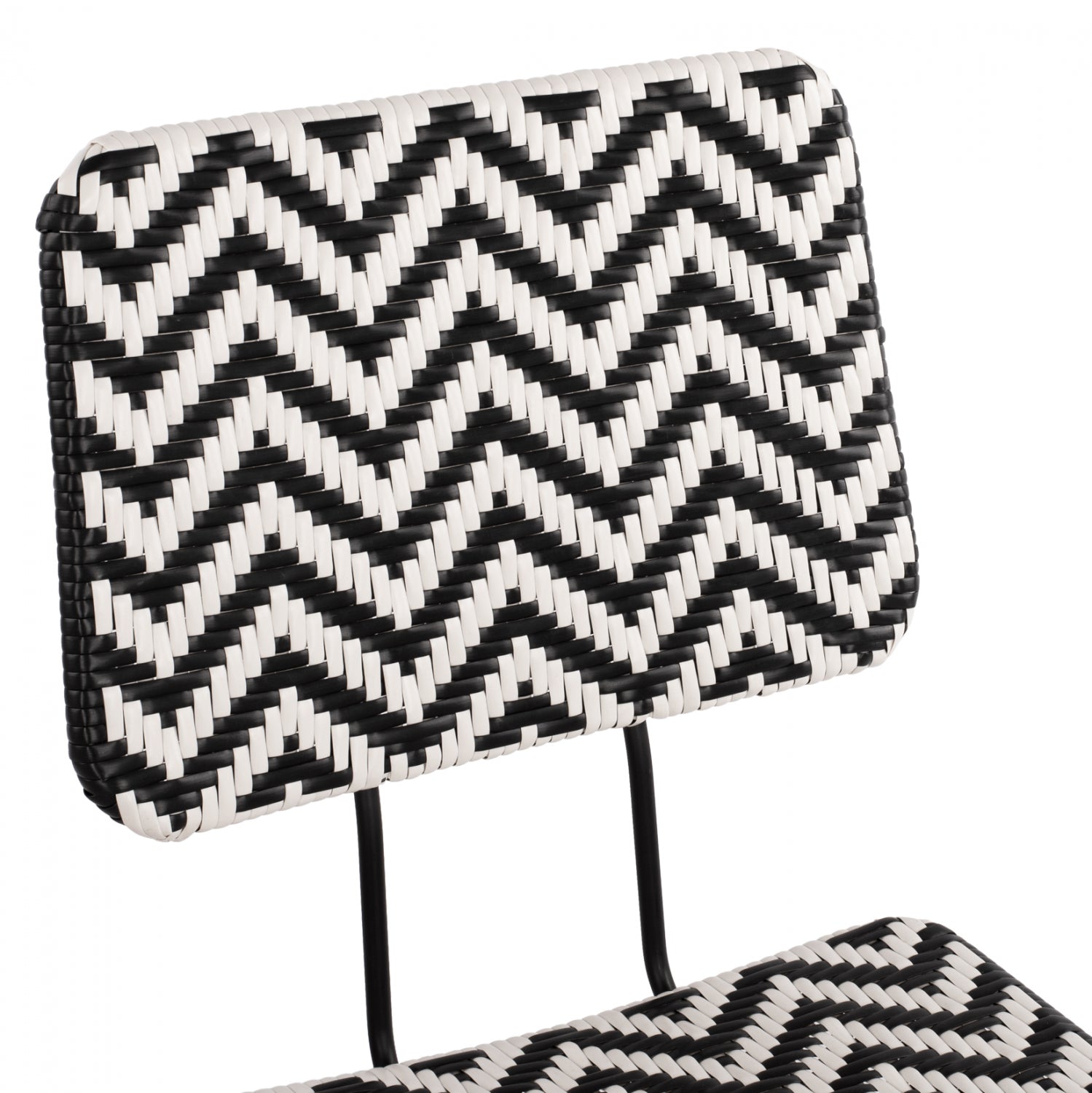 Стол Алегра черно/бял 46x56x88