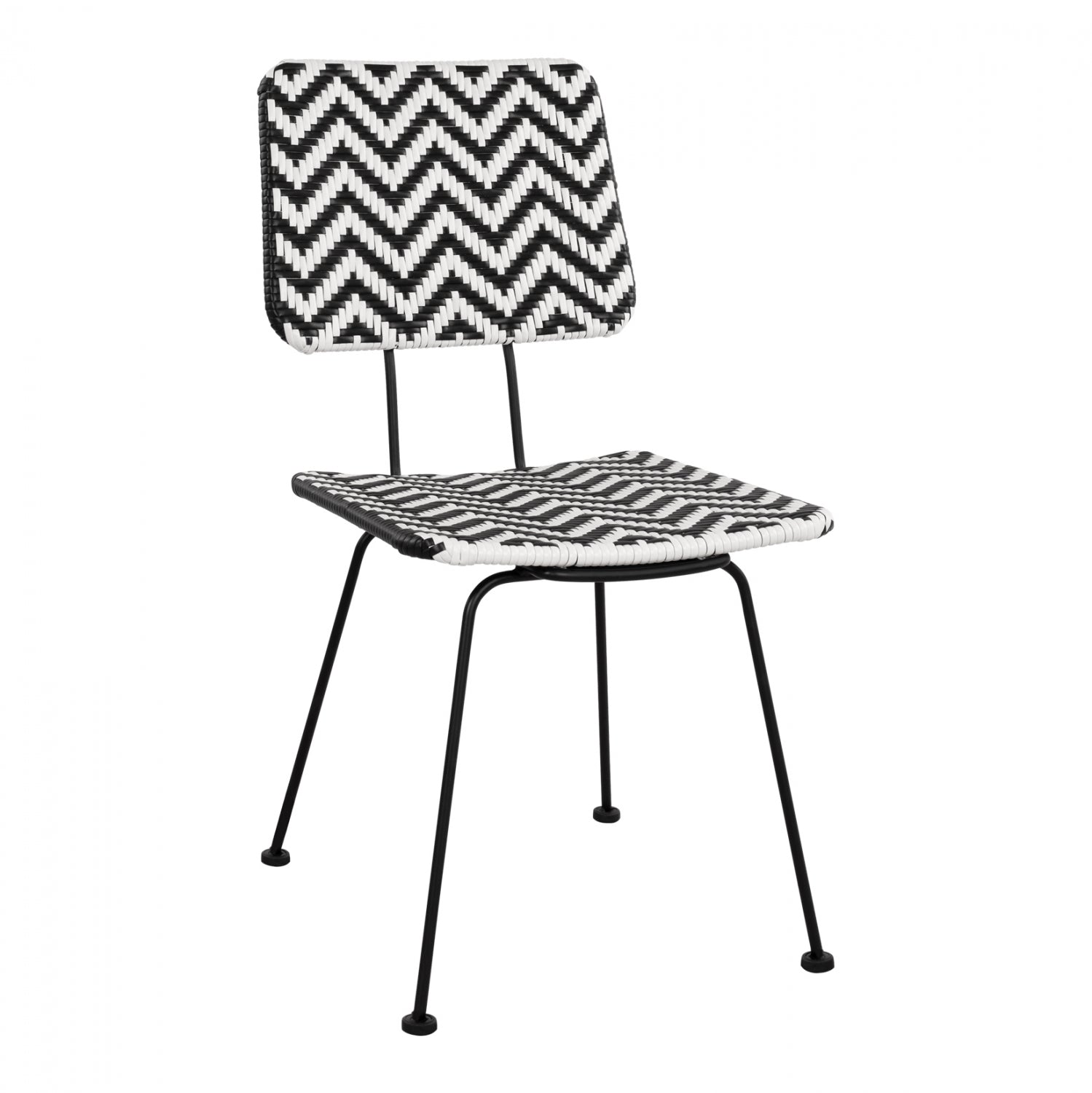 Стол Алегра черно/бял 46x56x88