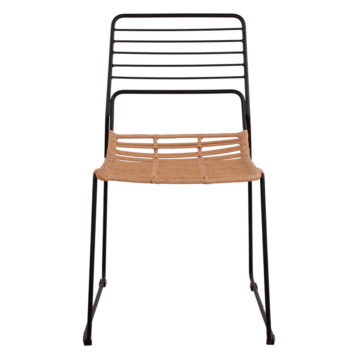 Стол ALLEGRA цвят бежов-черен 51x54x83