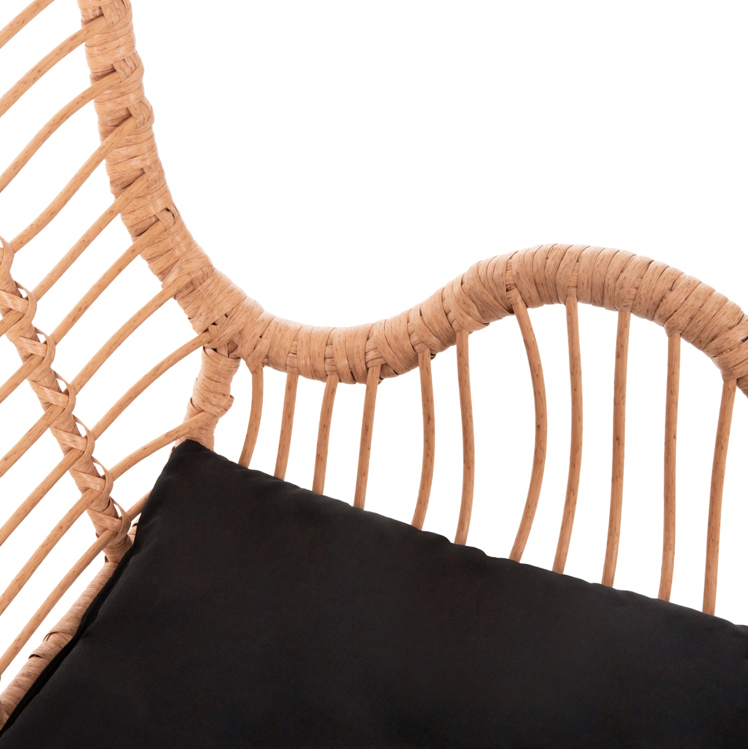 Фотьойл Bergere , бежово-черен метал, 66x59x90см