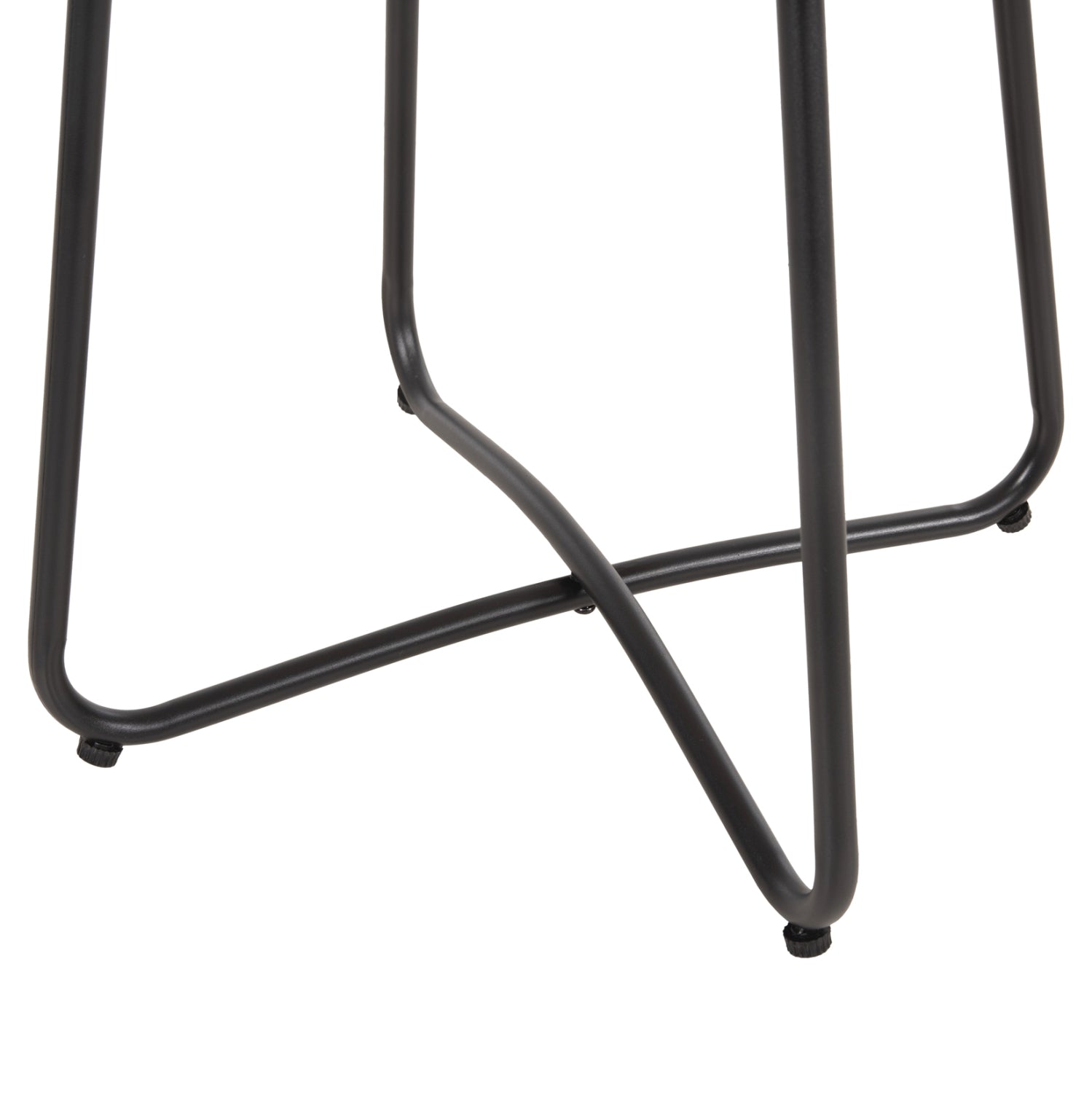 Маса Джери с плетена метална рамка в бежово-черен цвят 50x50x47.5 см