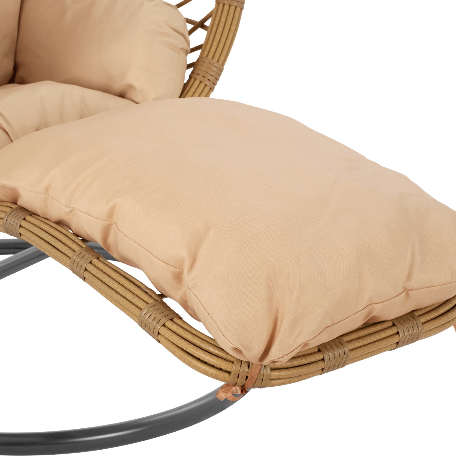 Висящо кресло NEST тъмносиво - бежово, с възглавница 105''x195см