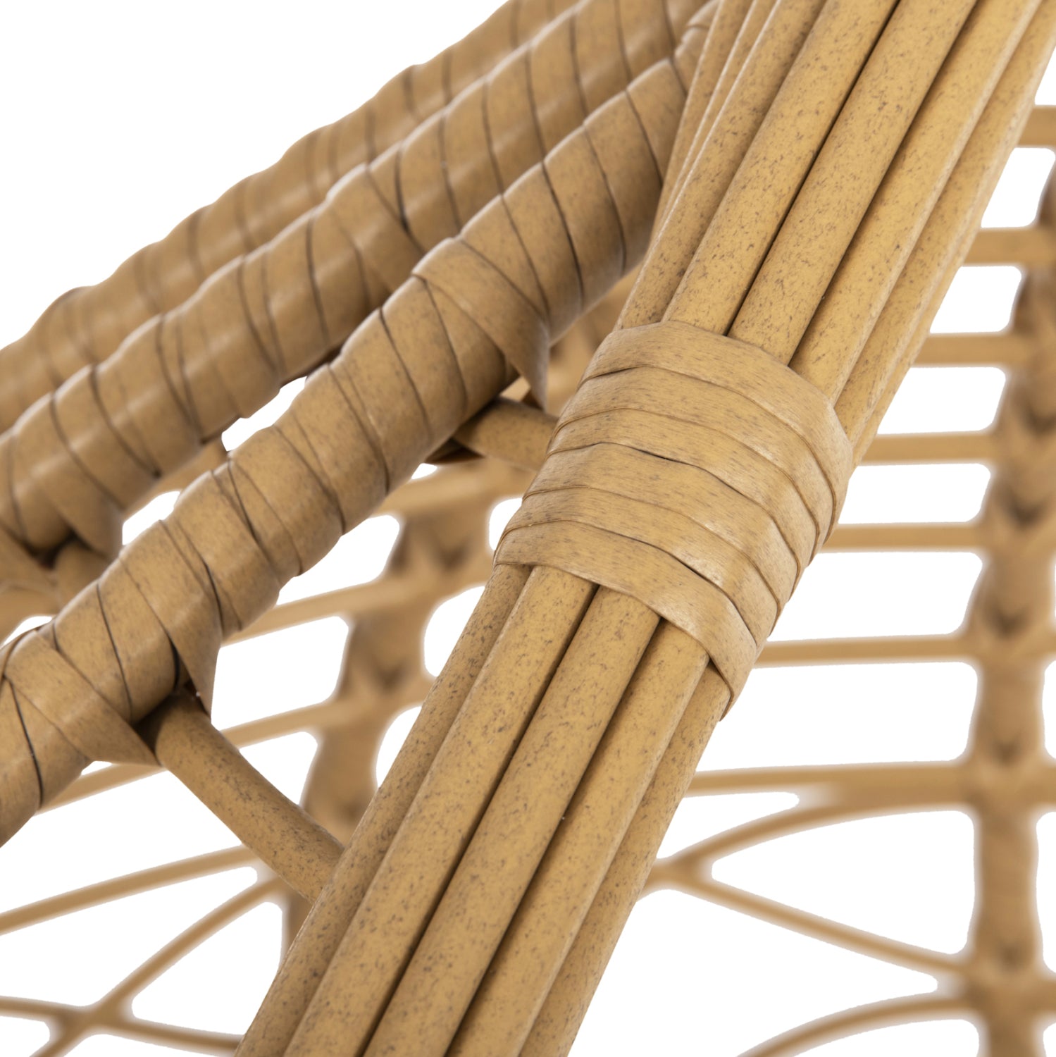 Градинска люлка с подложка за крака GRACIE бежово--сиво, метална рамка φ104x200см