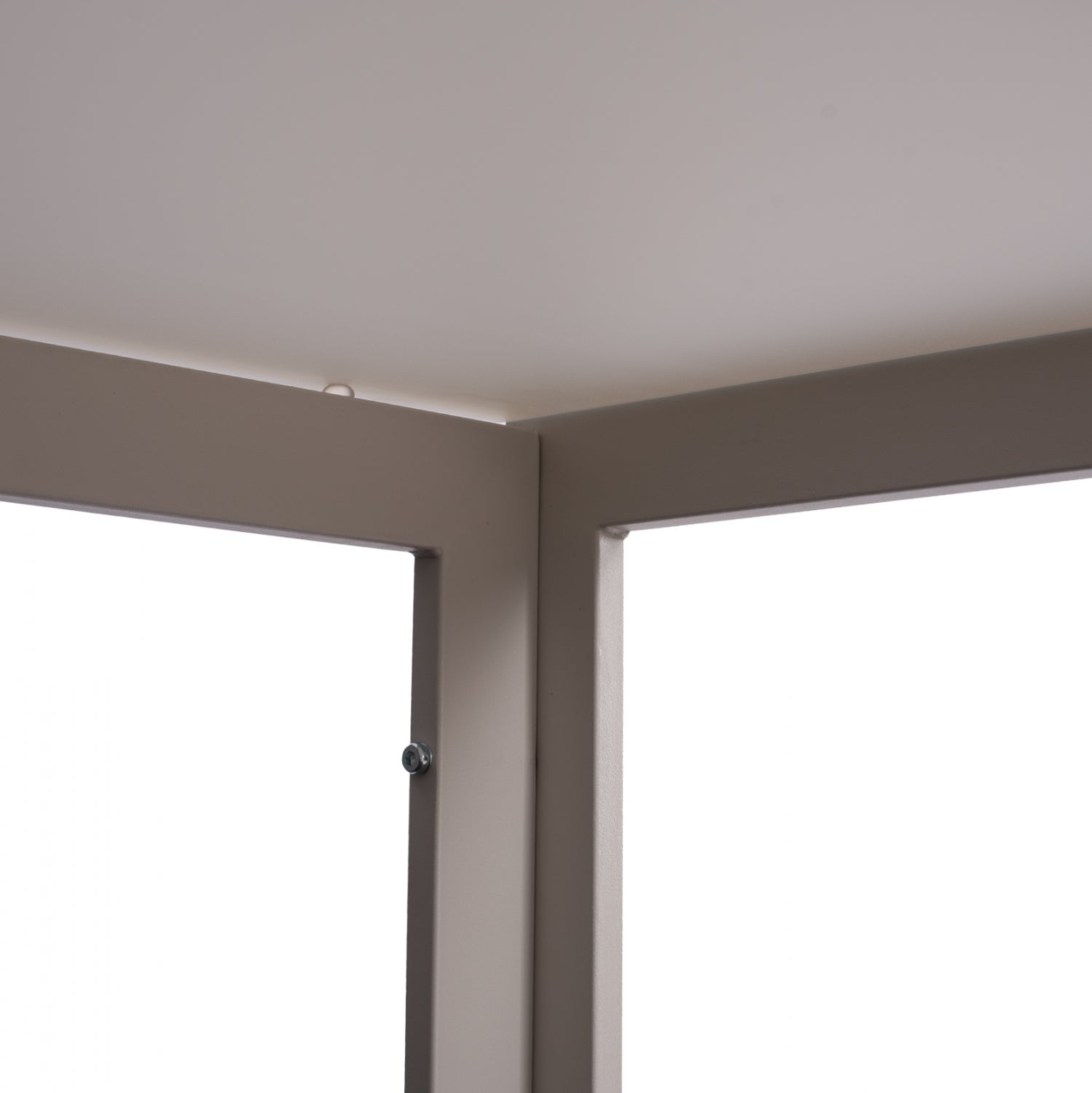 Маса Офер със стъкло 150х90х75 см -метална бял цвят